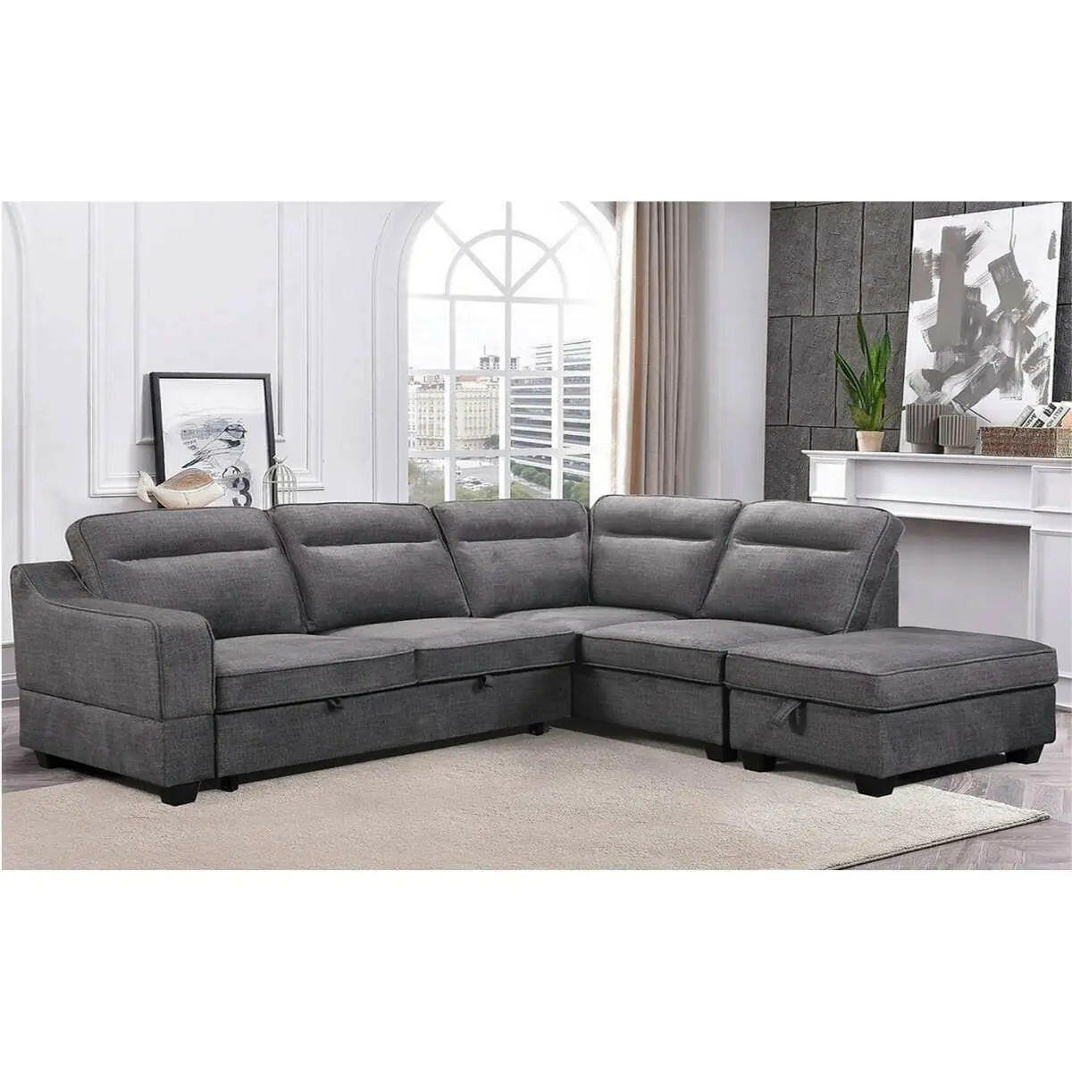 Sofa Bed Sectional in Grey 9010.