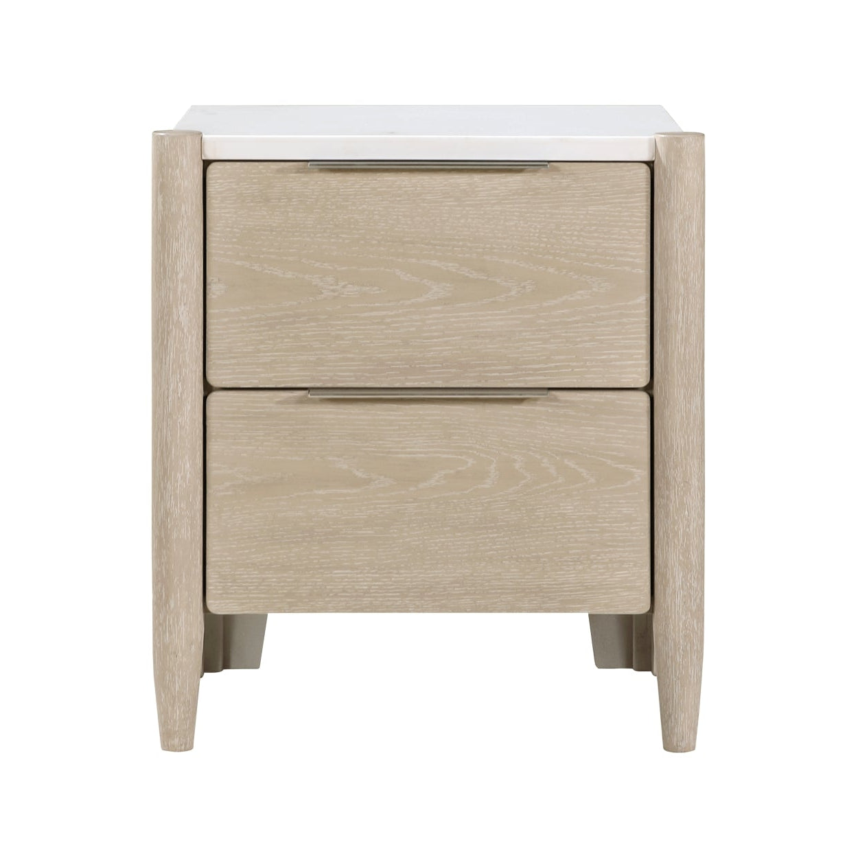 Maz Matteo Collection soft modern bedroom set with a bed, nightstands, and dresser in a contemporary style, shown without background.