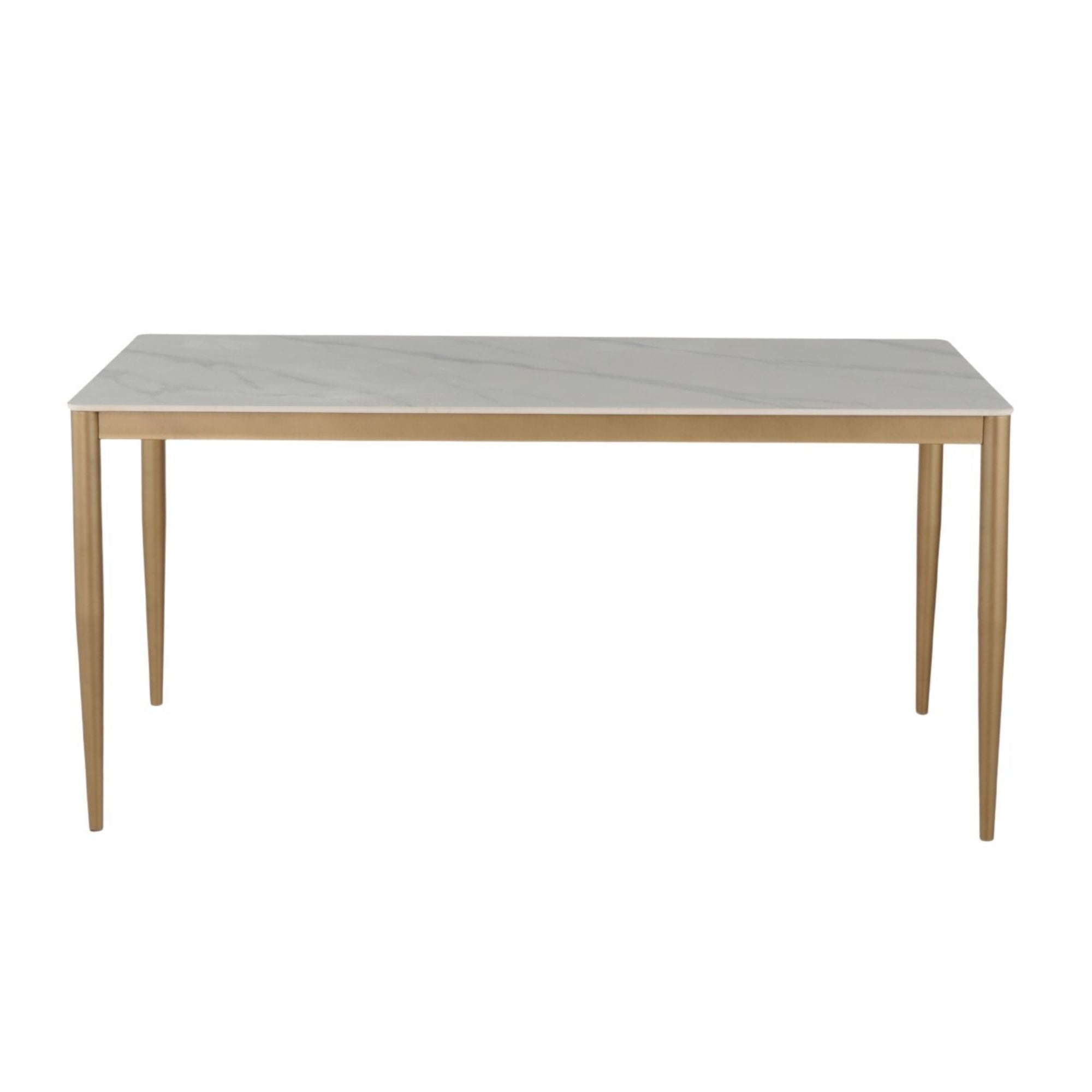 Brassex Emilia ceramic top dining table with sleek design and sturdy legs, ideal for modern dining rooms.