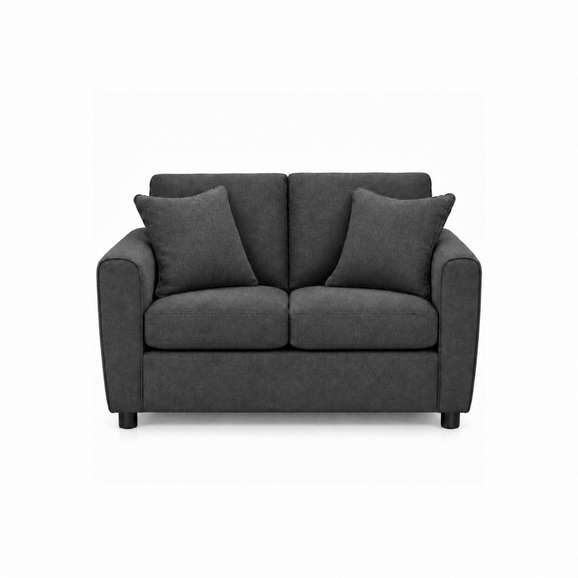 Canadian-made Haven Compact Grey Sofa Set by Sofa by Fancy, featuring modern cushions and a sleek, space-efficient design.