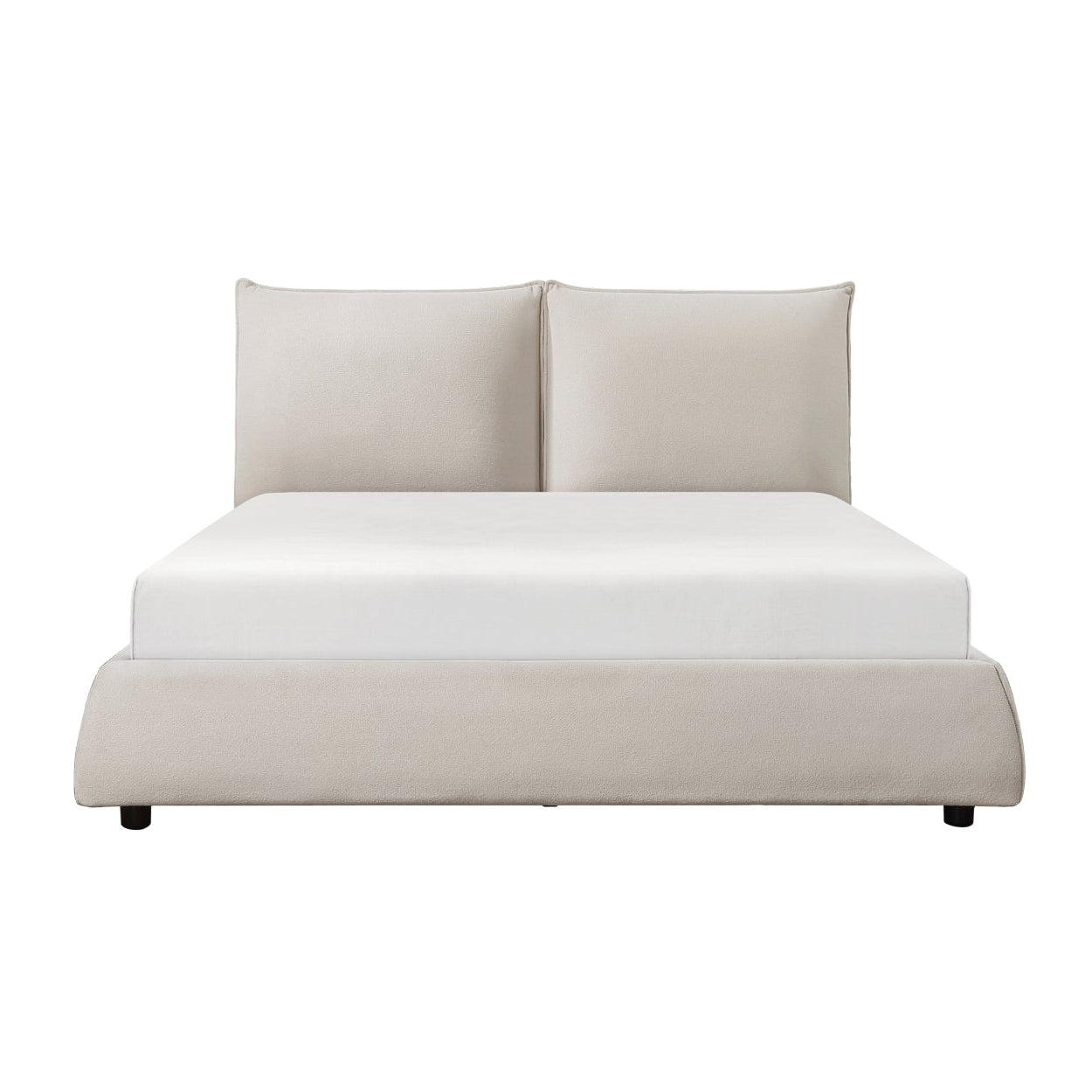 Linna Collection Platform Bed Beige | CastleUp Experience Centre Online Furniture
