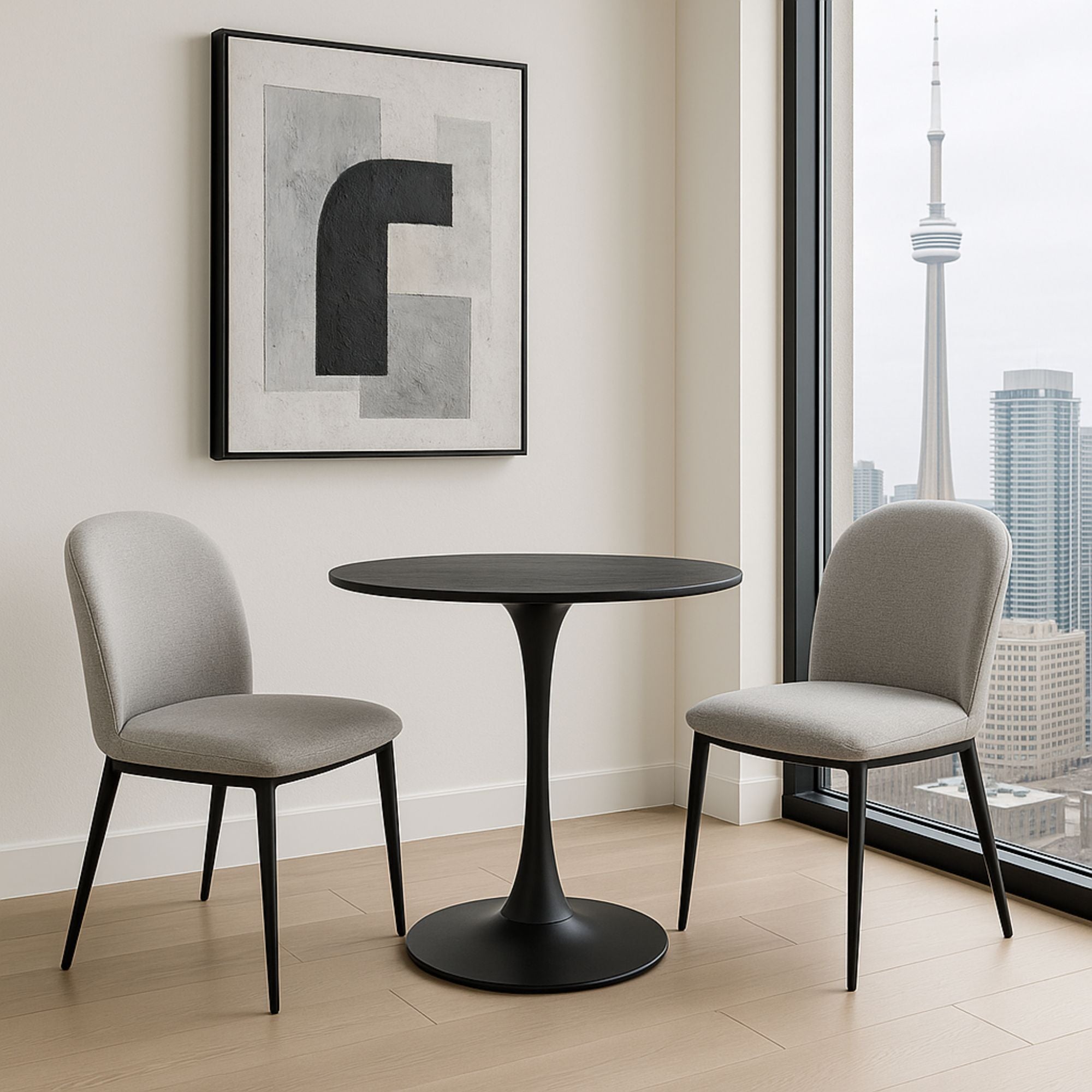 Darwin Black Top Dining Table Set