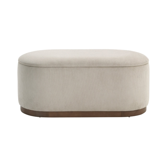 Nell Collection Lift Top Storage Bench in Taupe
