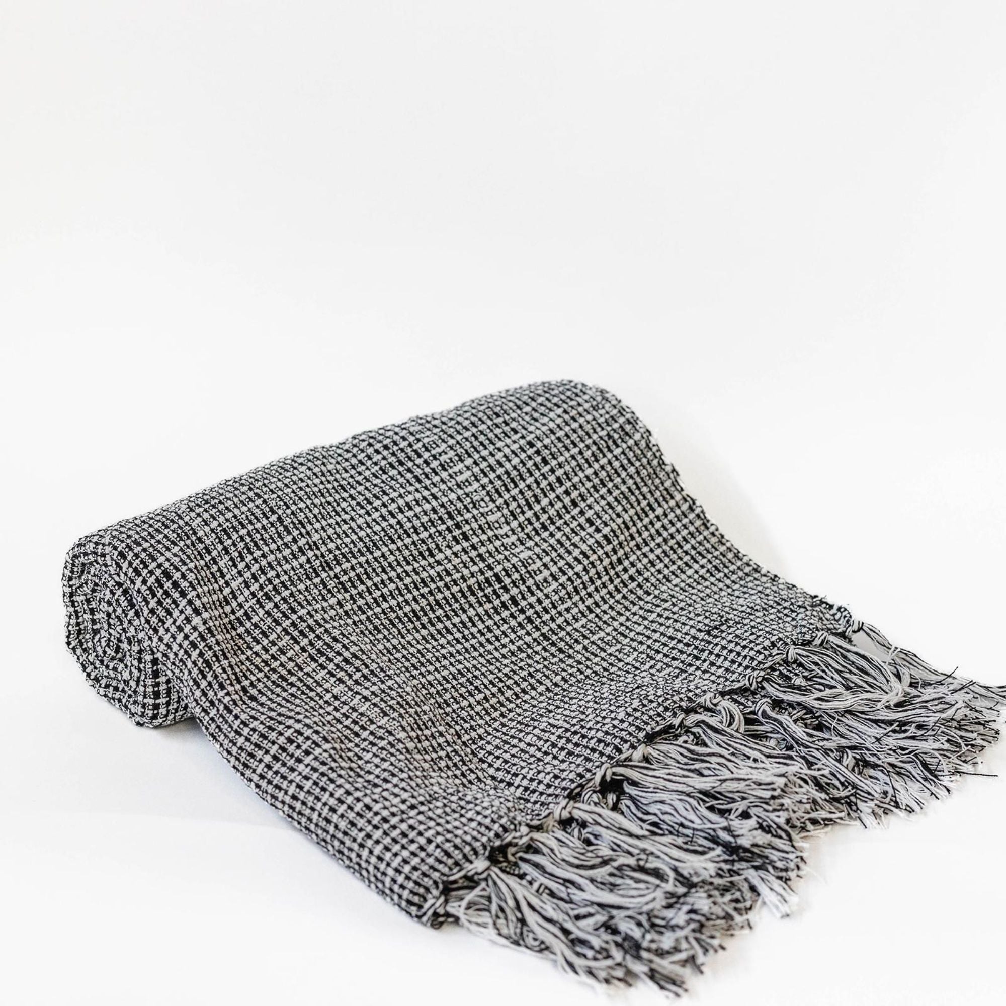 Woven Cotton Throw in Grey | CastleUp Experience Centre Online Furniture
