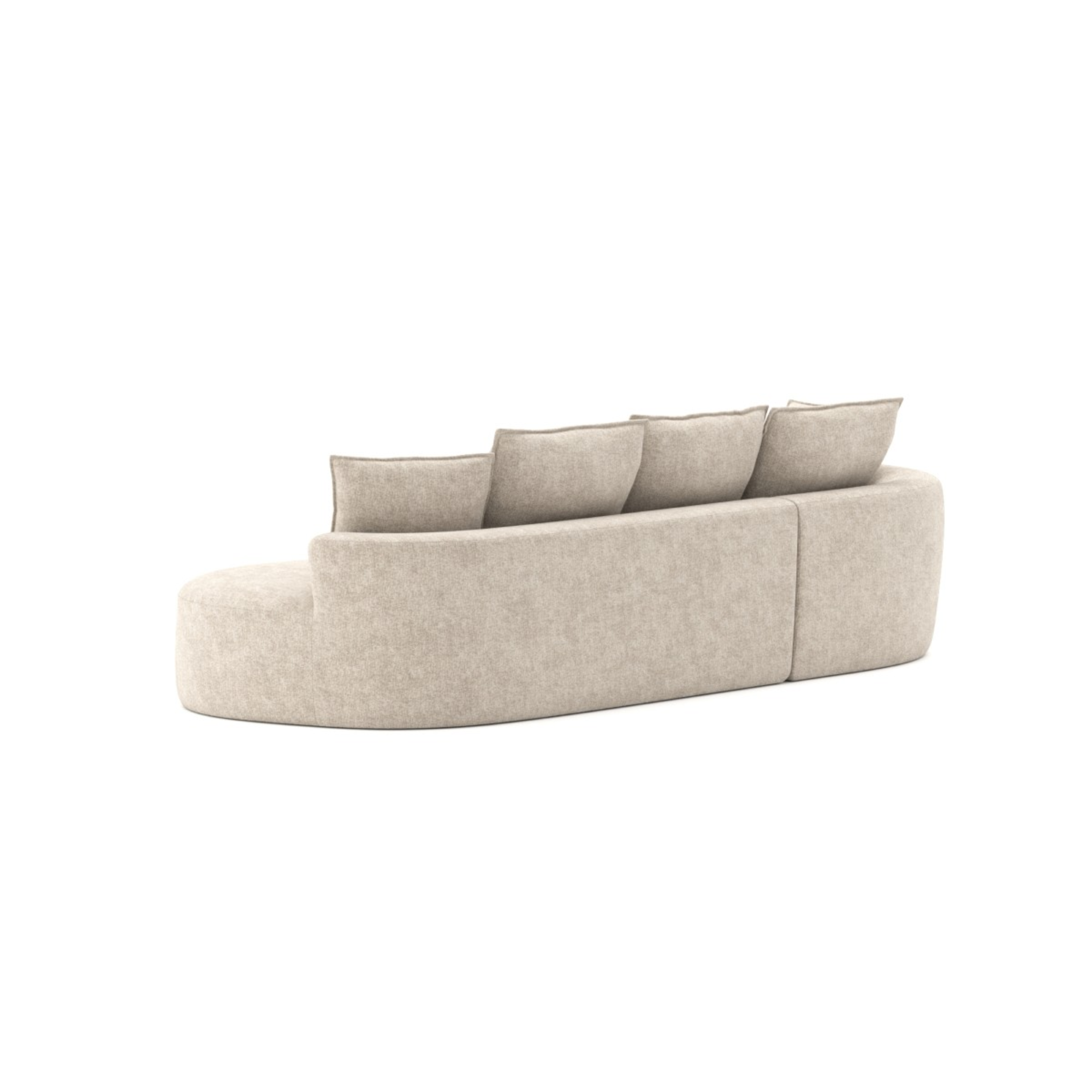 616111 Compression Sectional in Beige.