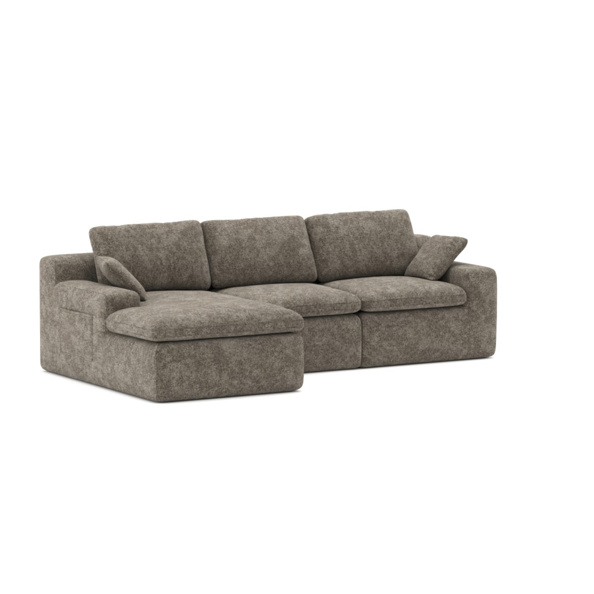 613112 Compression Sectional in Brown.