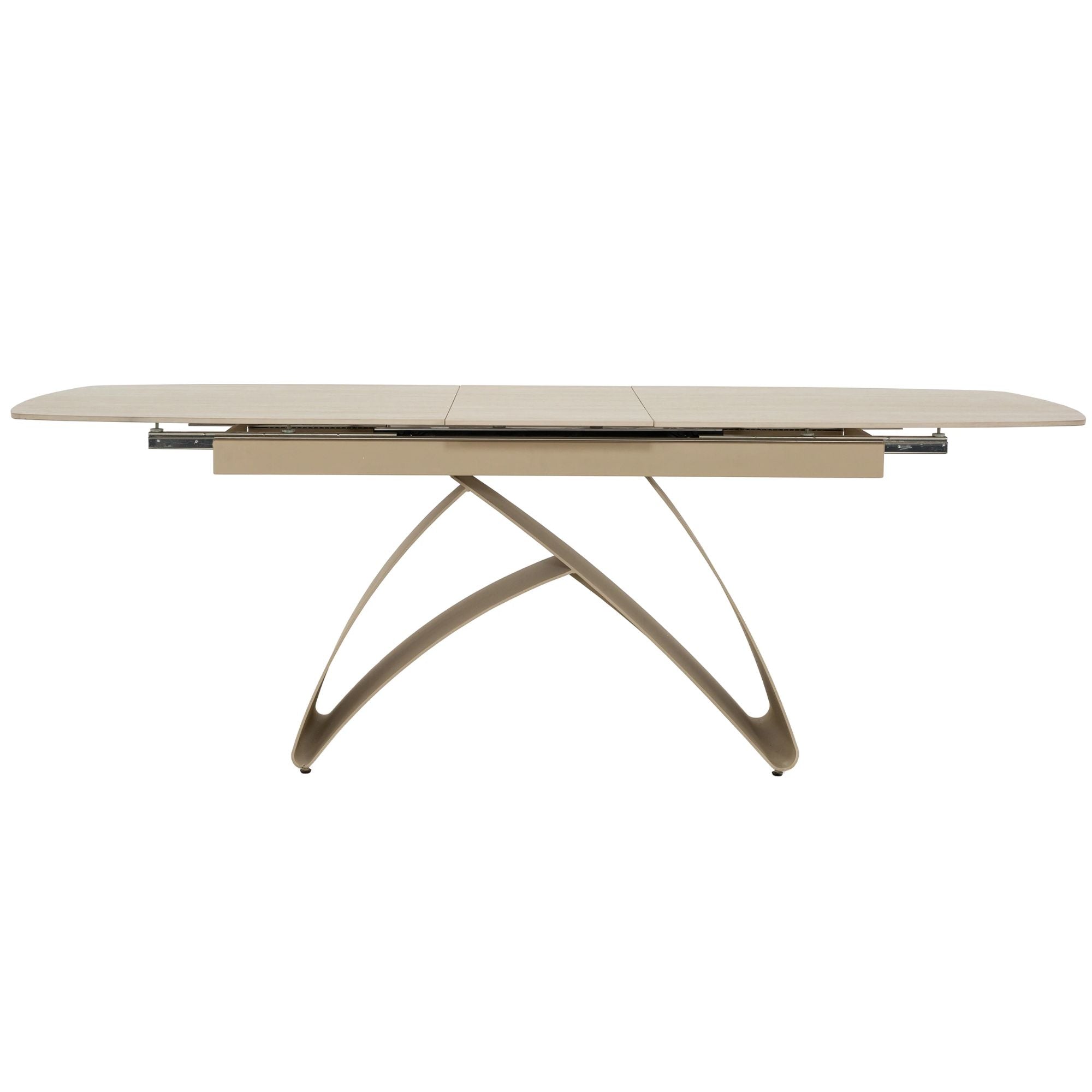 Tivoli Travertine-Look Oval Extendable Dining Table