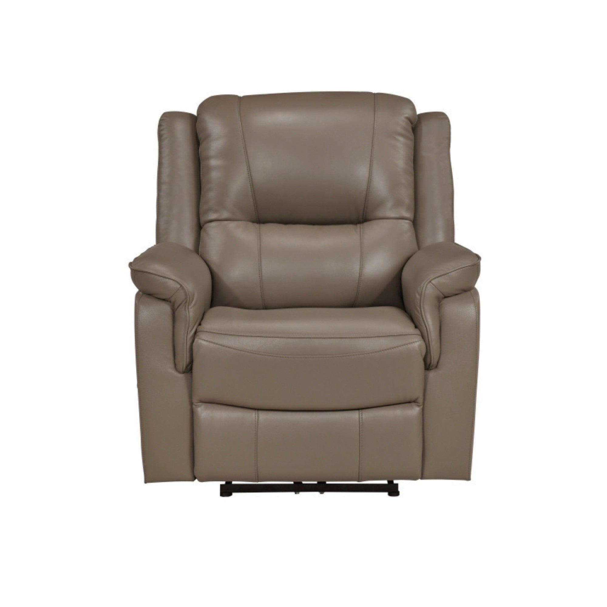 Haven Collection Power Leather Reclining Chair in Taupe