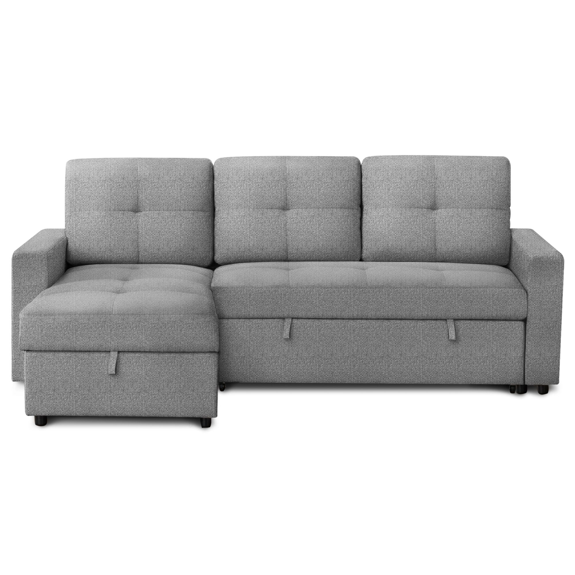 Sofa Sleeper with Reversable Storage Lounger Light Grey