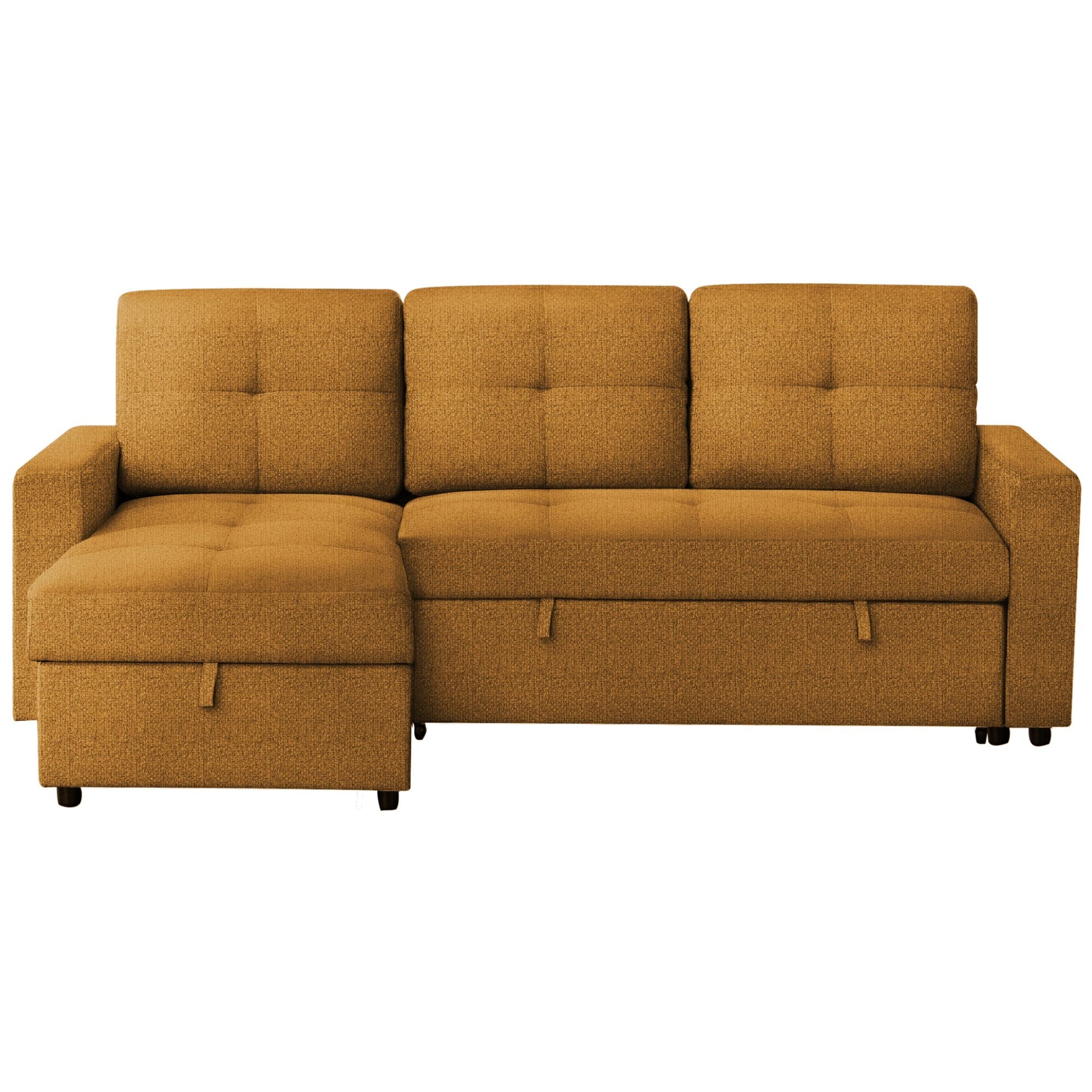 Sofa Sleeper with Reversible Storage Lounger Orange