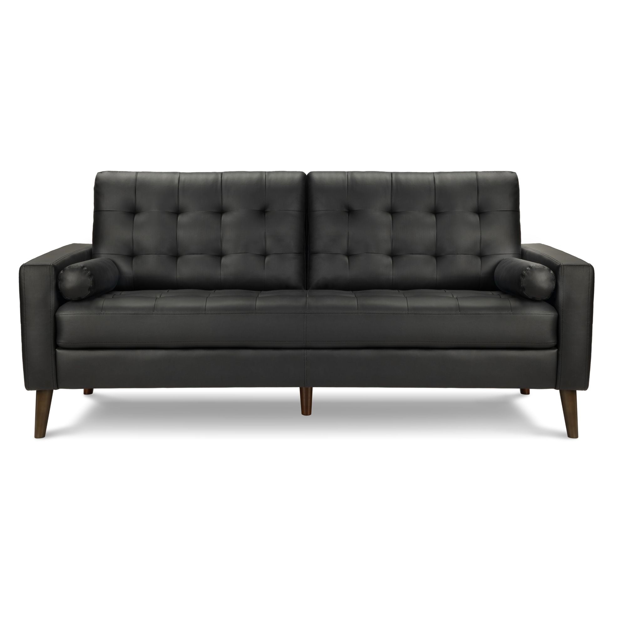 Monroe 75 inch Sofa Black PU
