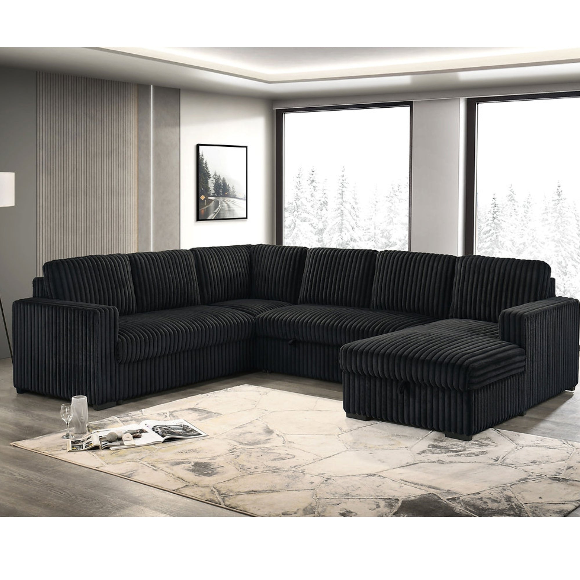 Lincoln LHF Sectional Sleeper | CastleUp Experience Centre