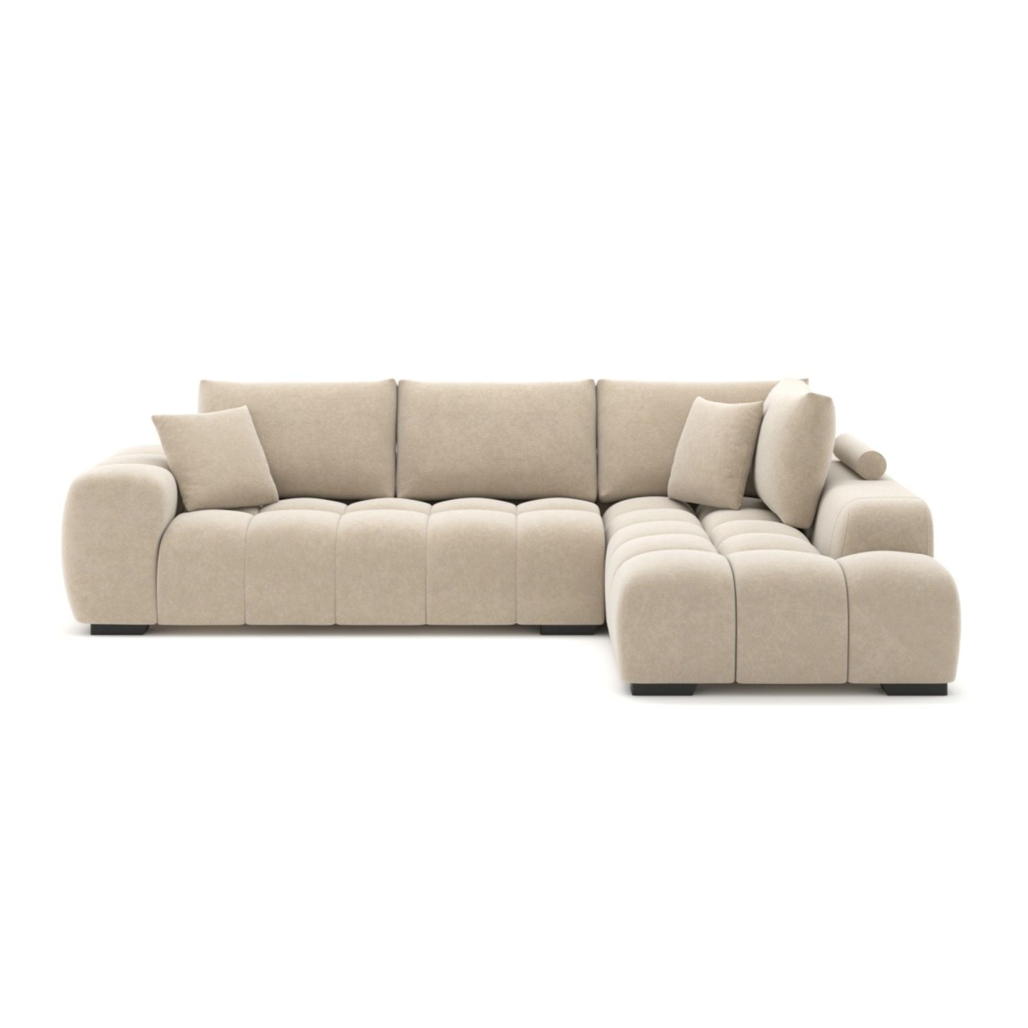 Zara RHF Sectional in Beige | CastleUp Experience Centre