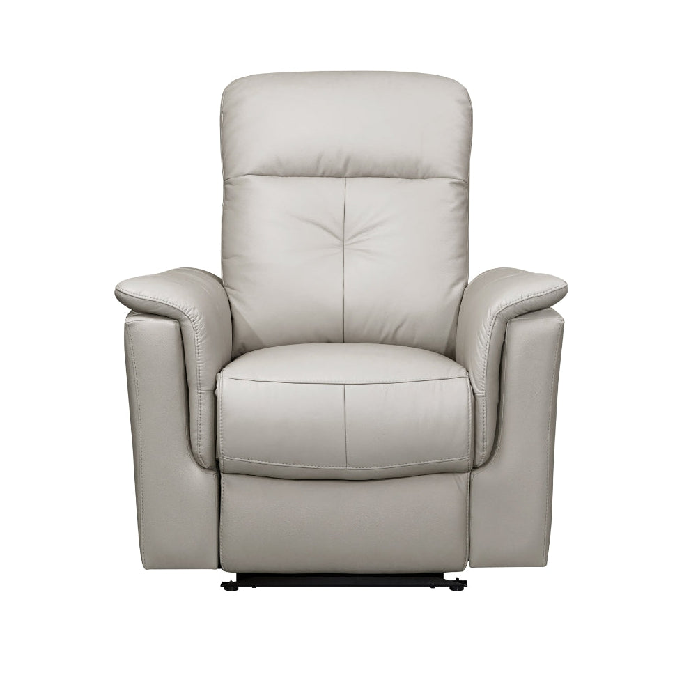 Bristow Leather Power Glider Reclining Chair Silver