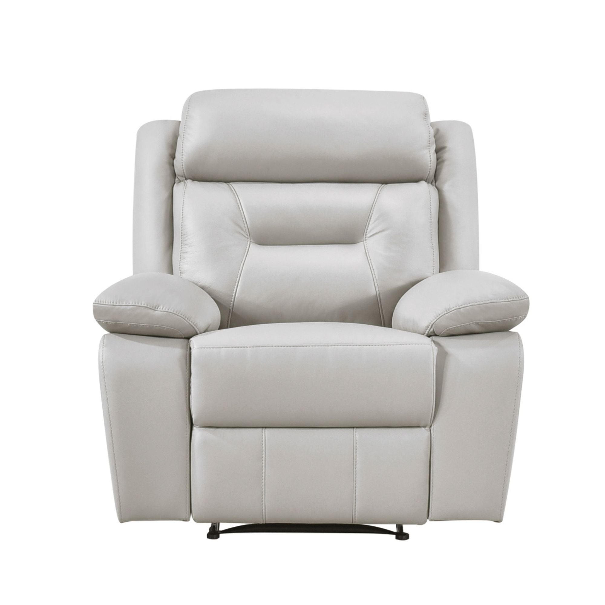 MAZ Laconia Collection power reclining sofa set in off-white with built-in console, showing plush cushions and reclining features.