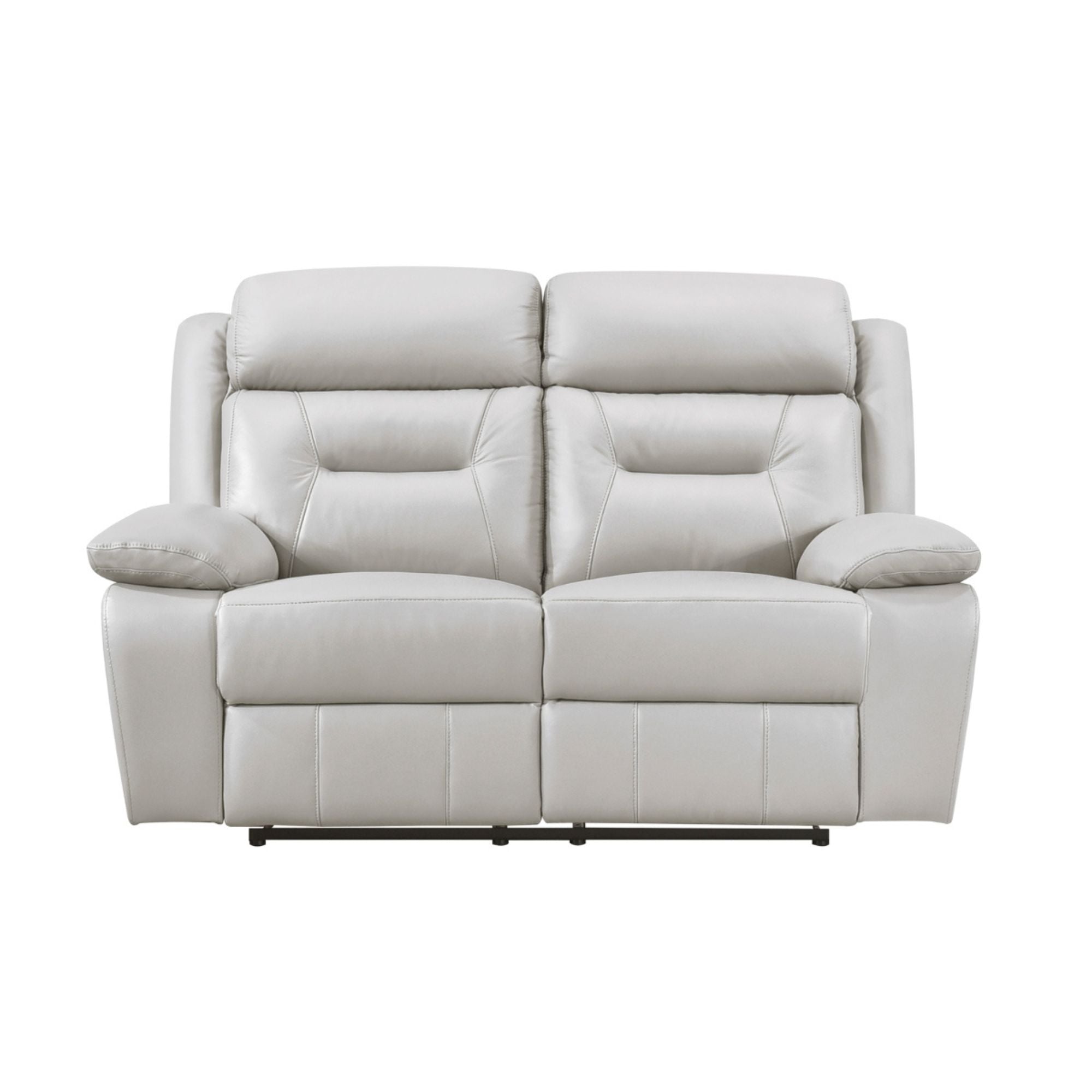 MAZ Laconia Collection power reclining sofa set in off-white with plush cushions and modern design, perfect for a stylish living room.