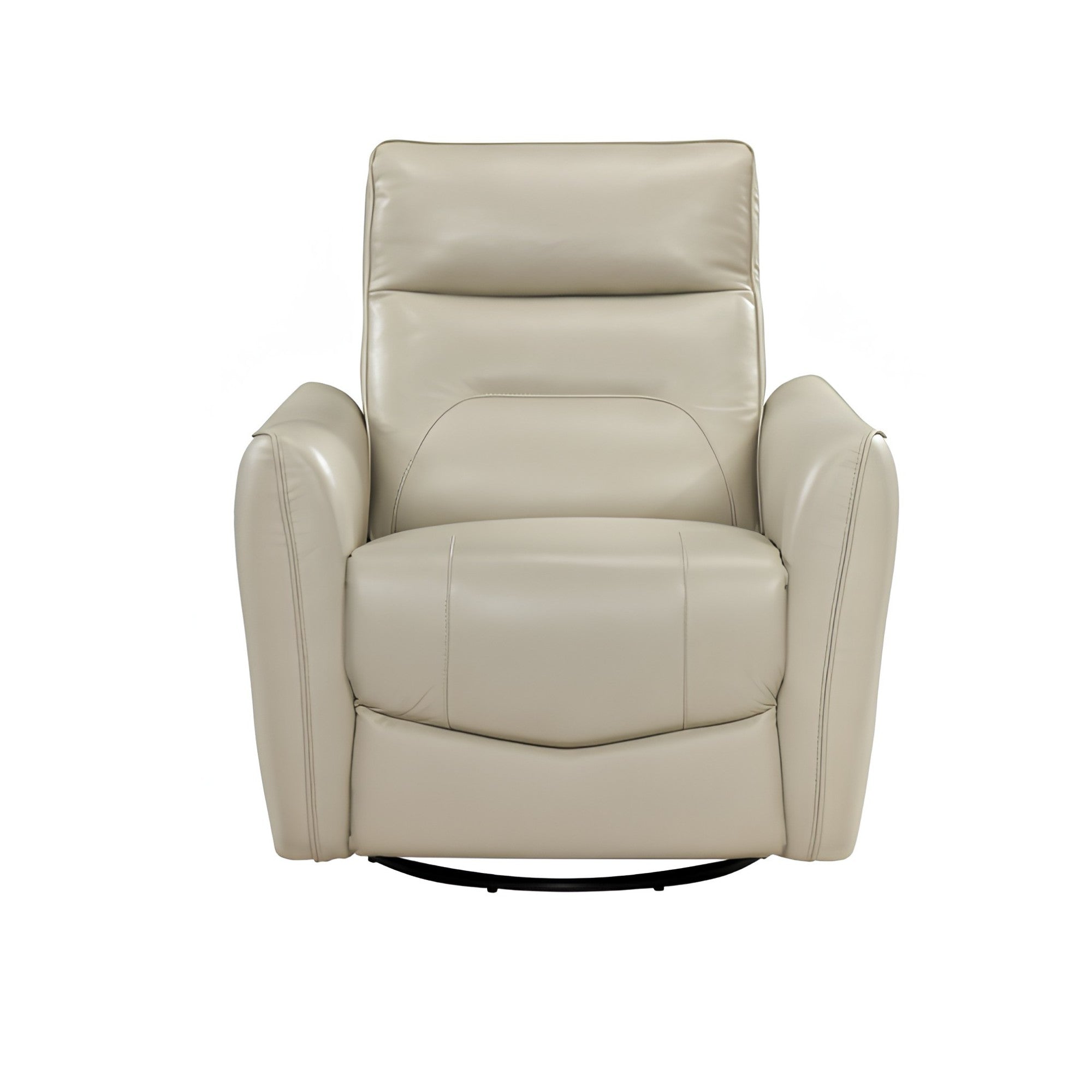 Thomas Beige Leather Power Swivel Glider Reclining Chair