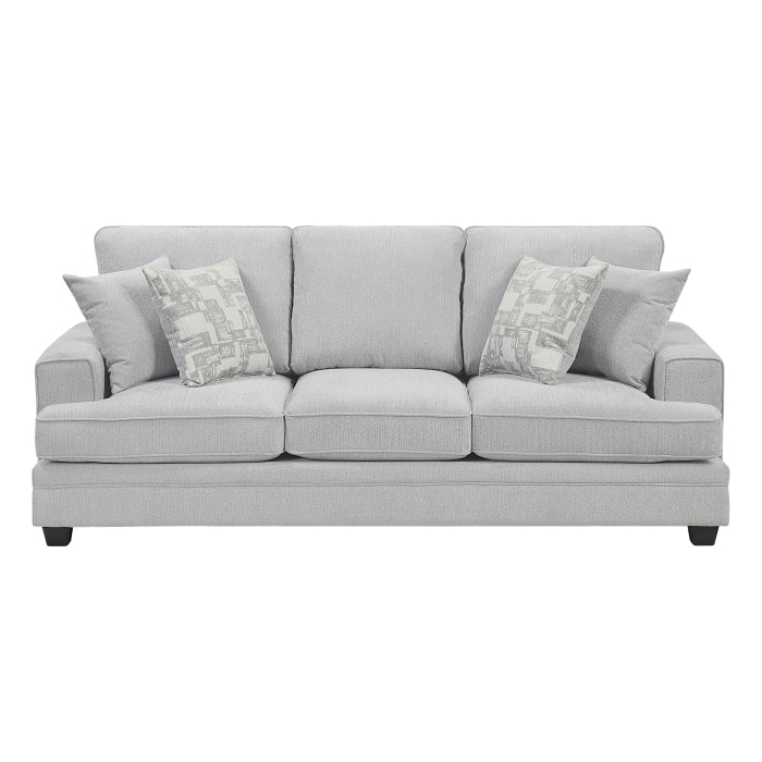 MAZ Sarah 3-seat sofa with beige upholstery and clean lines, shown from the front against a plain background.