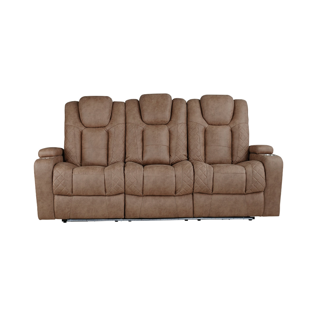 Tabor II Collection Power Reclining Sofa in Light Brown | CastleUp Experience Centre Online Furniture