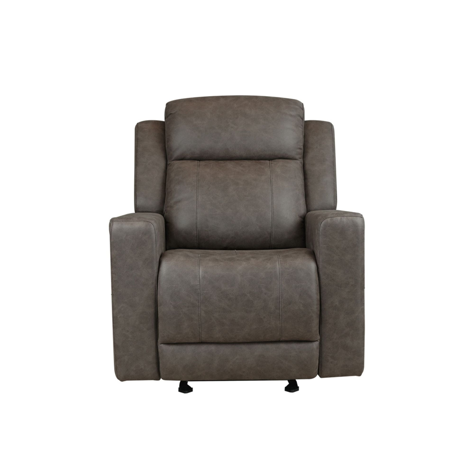 Brown Genji Reclining Sofa Set by MAZ, featuring plush cushions and reclining seats for comfortable living room seating.