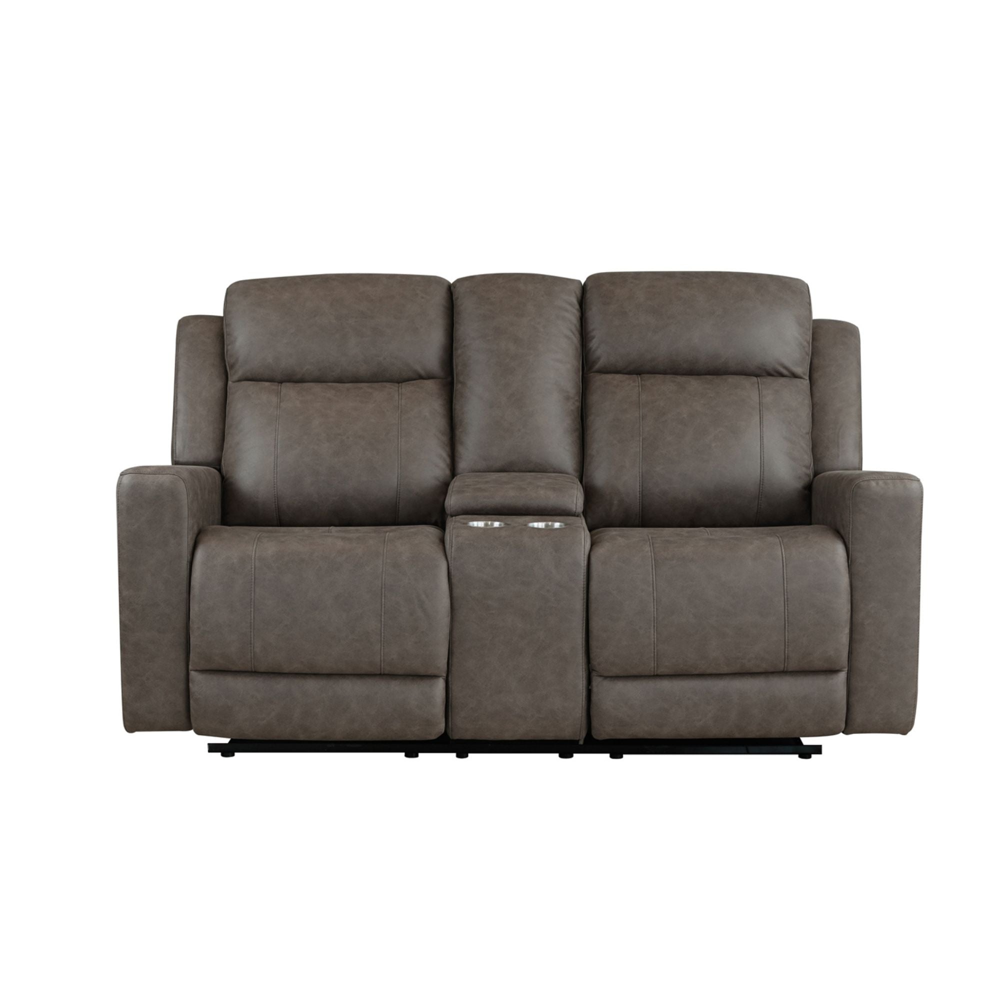 Brown Genji reclining sofa set by MAZ, featuring plush cushions and a modern design for comfortable lounging.
