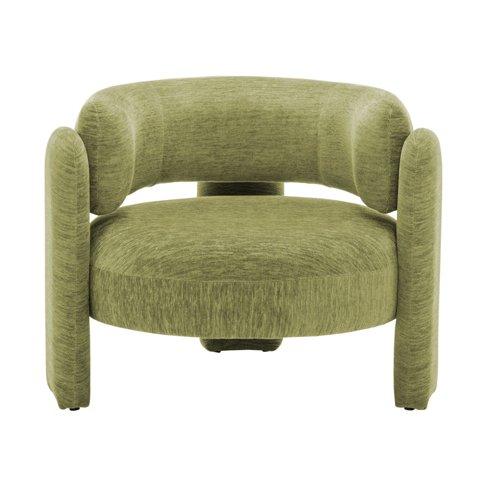 Fauteuil d'appoint en tissu gris clair I8005