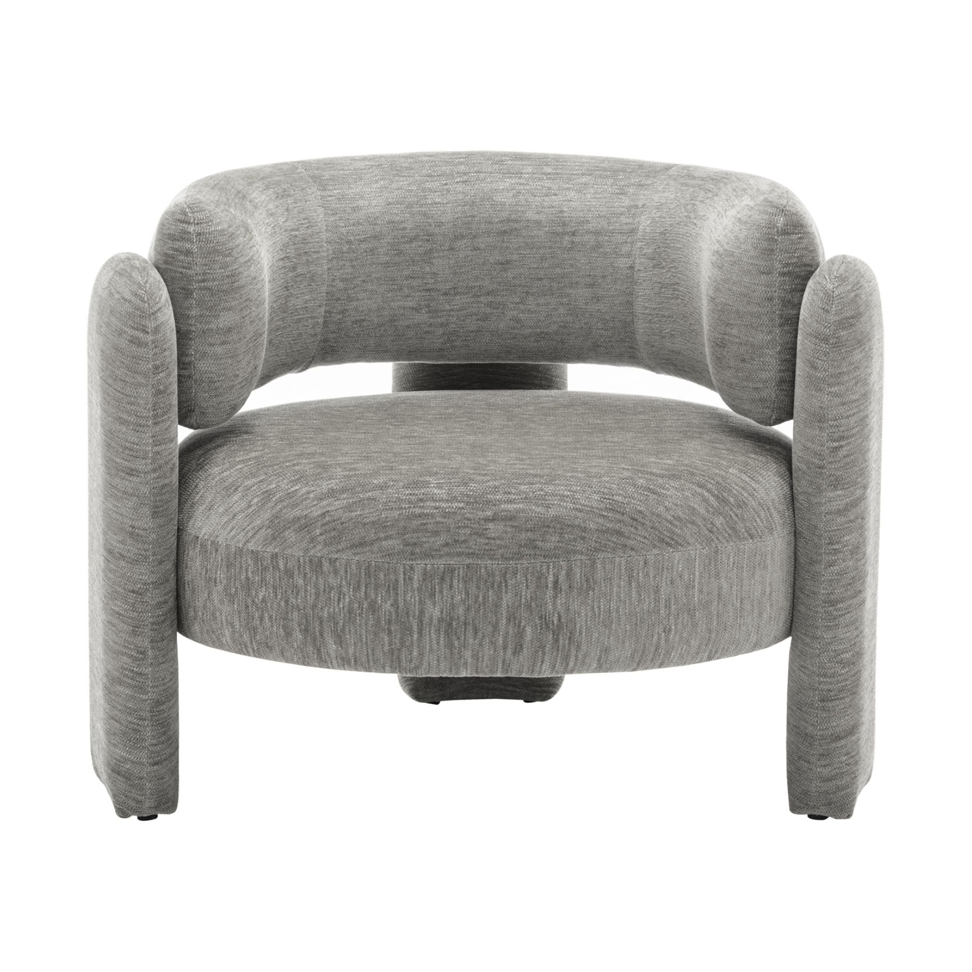 Fauteuil d'appoint en tissu gris clair I8005