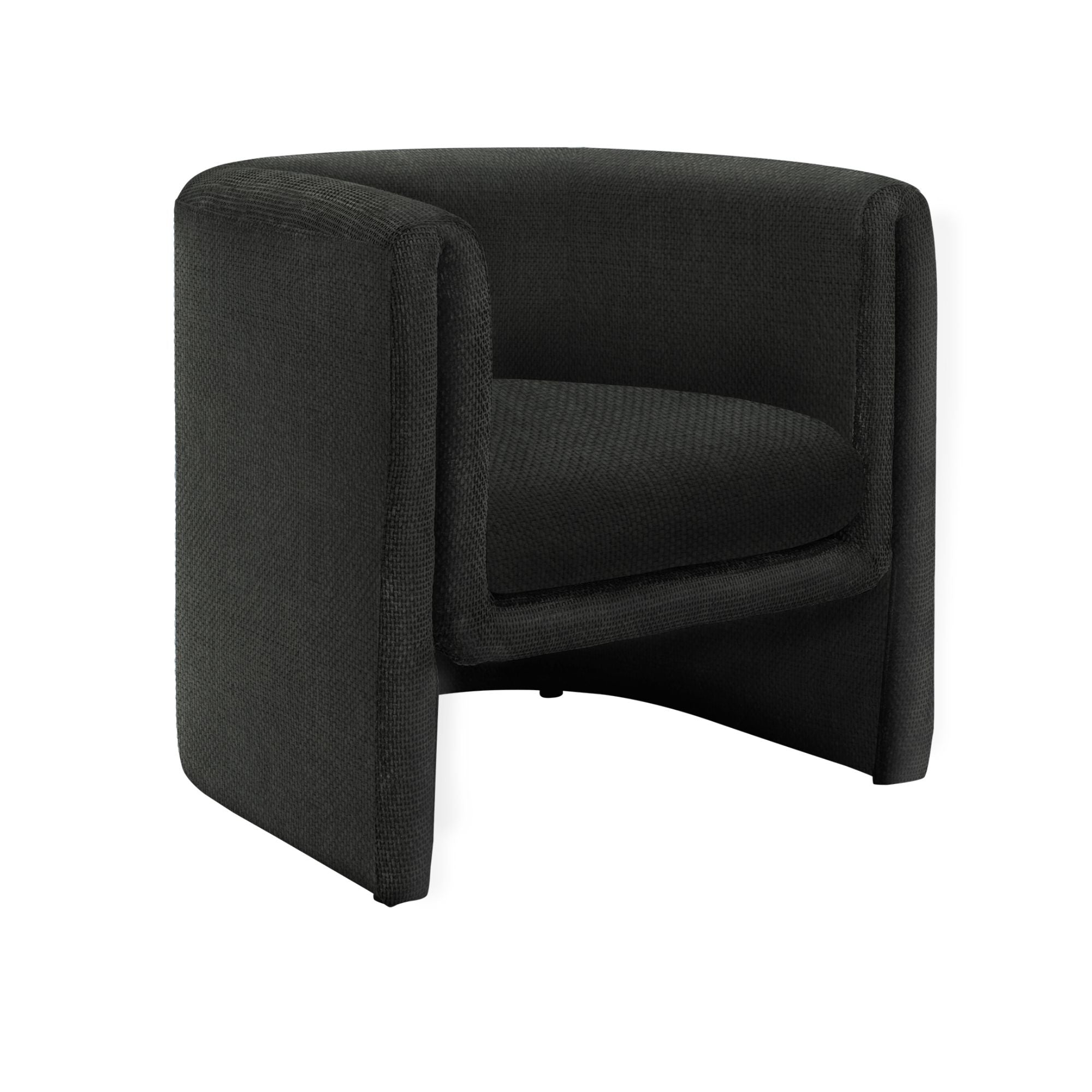 Black fabric accent chair by Monarch Specialties, 29-inch height, modern design with cushioned seat and backrest.