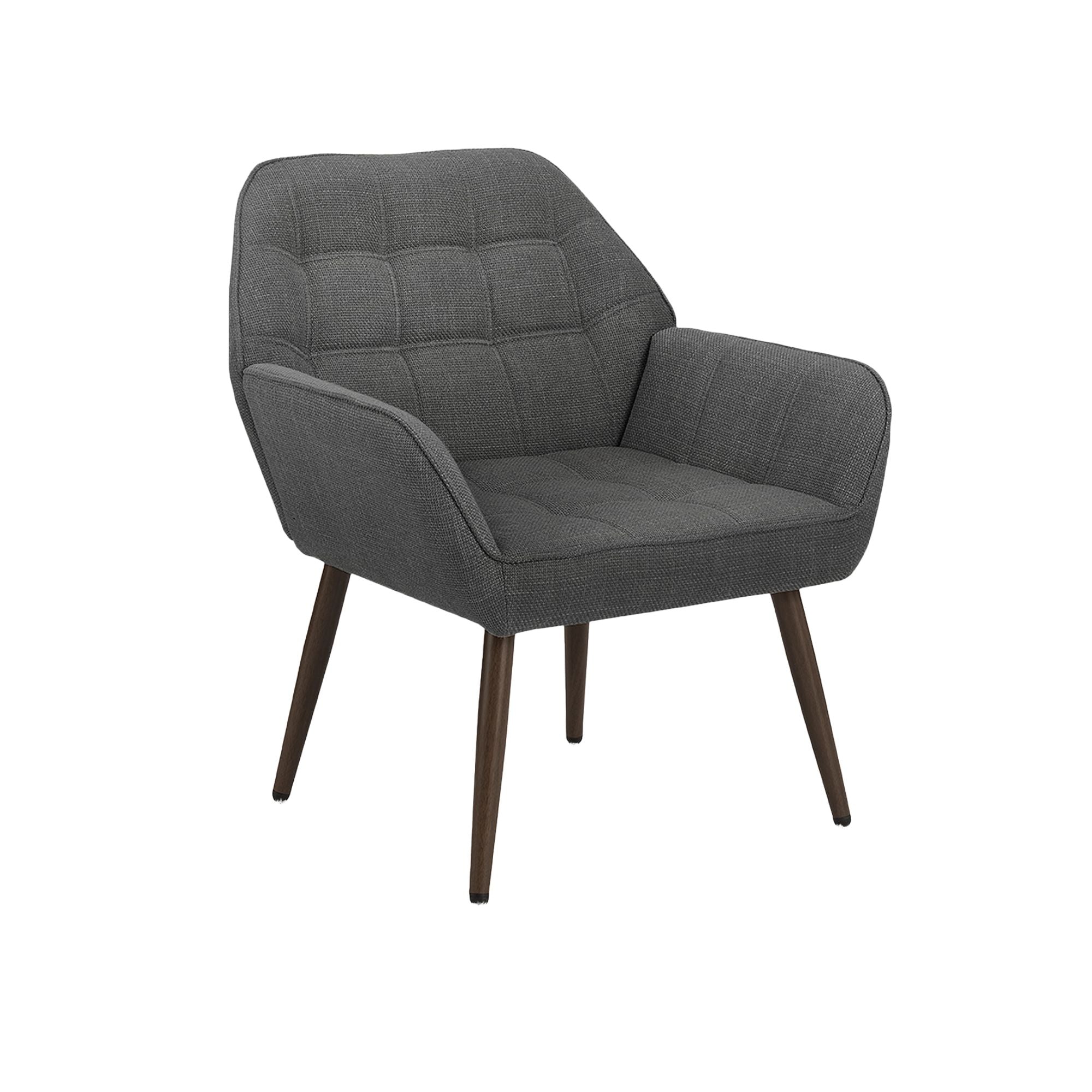Light grey fabric accent chair by Monarch Specialties featuring a modern design and wooden legs for stylish comfort.
