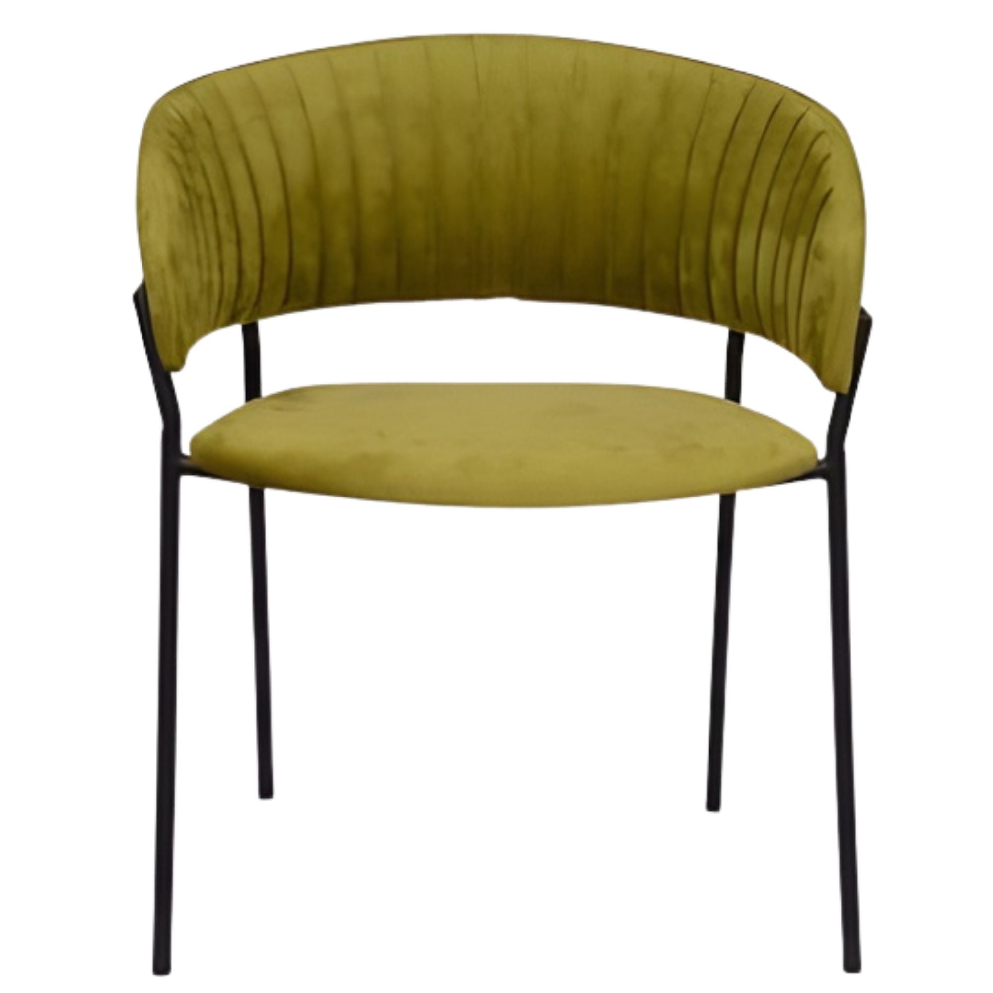 Set of two green Amanda dining chairs by Elite Living featuring modern design and comfortable upholstered seats.
