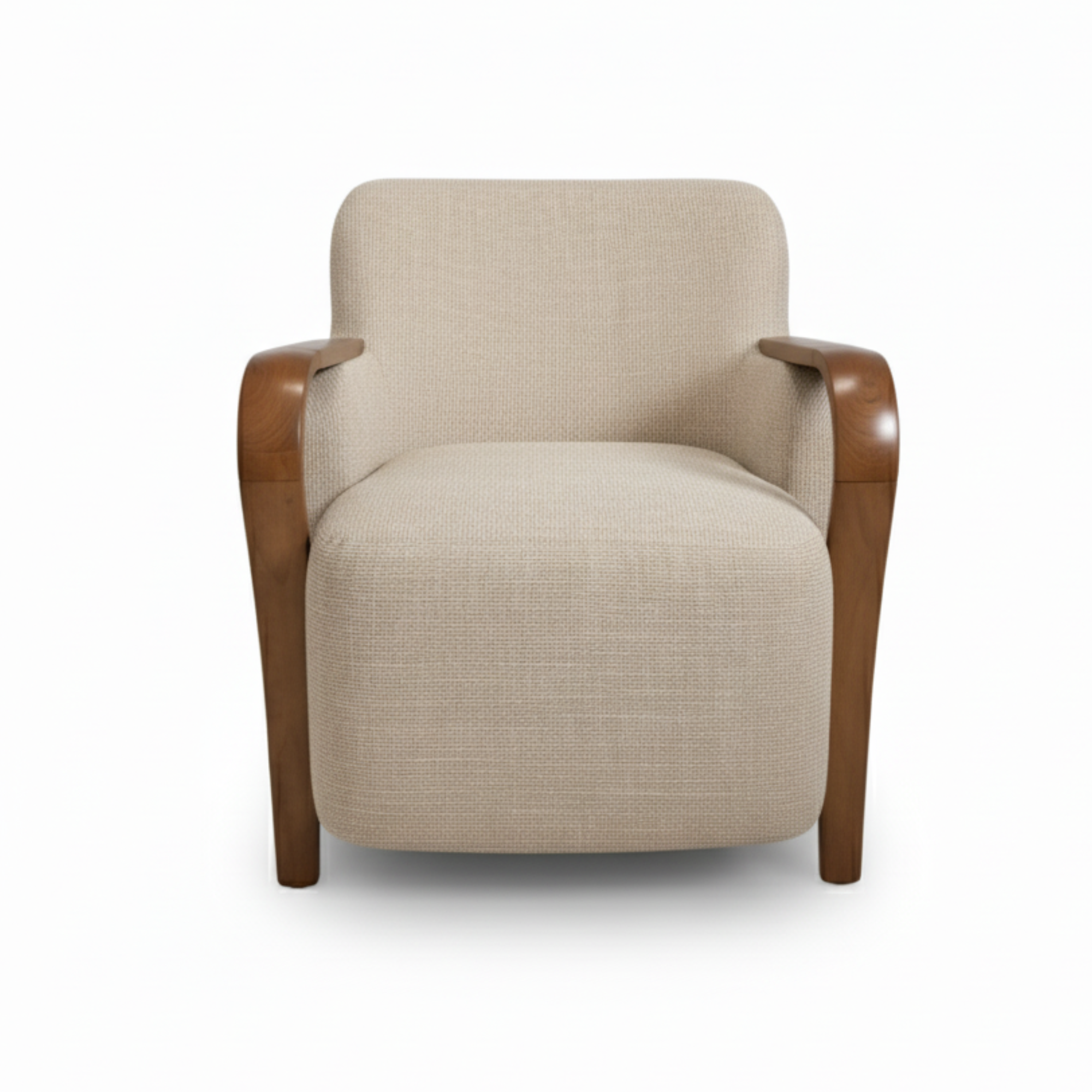 Arden Accent Chair: Taupe Fabric