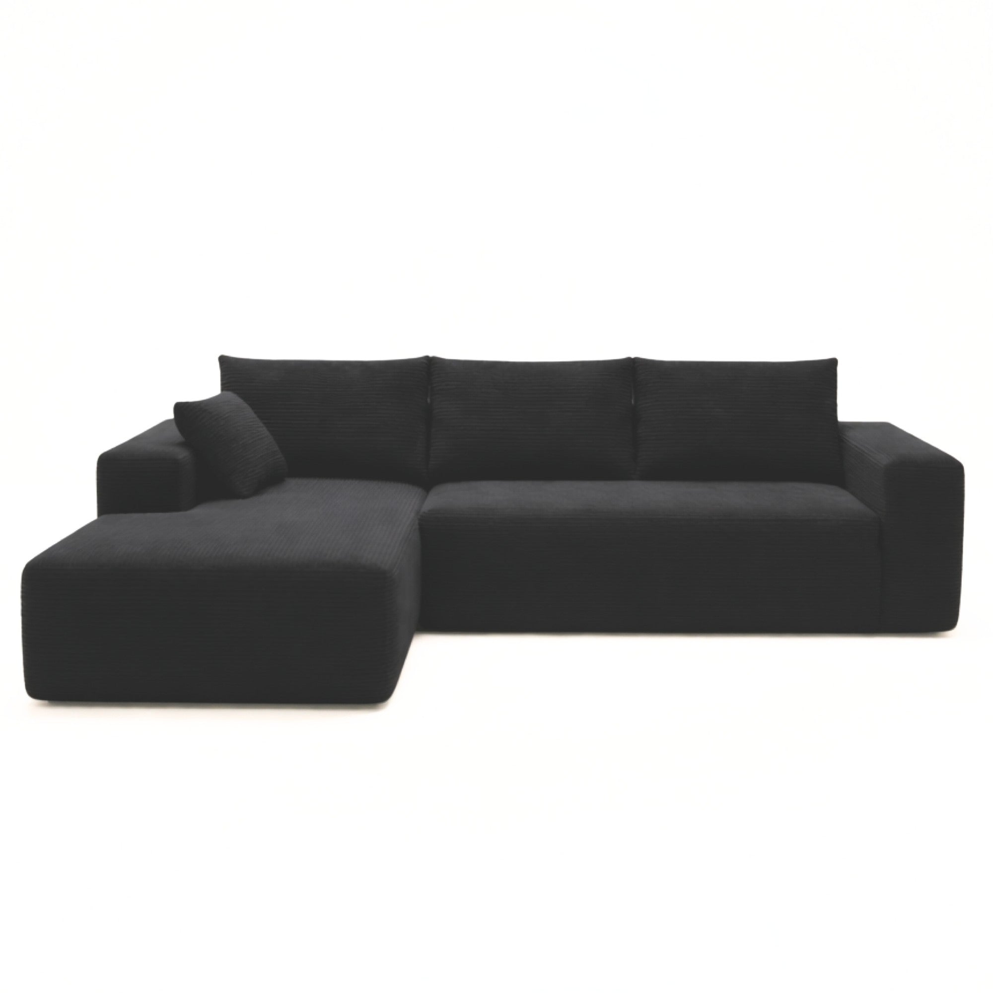 Corduray Cloud Compression Sectional with Deep Seat Black | CastleUp Experience Centre Online Furniture