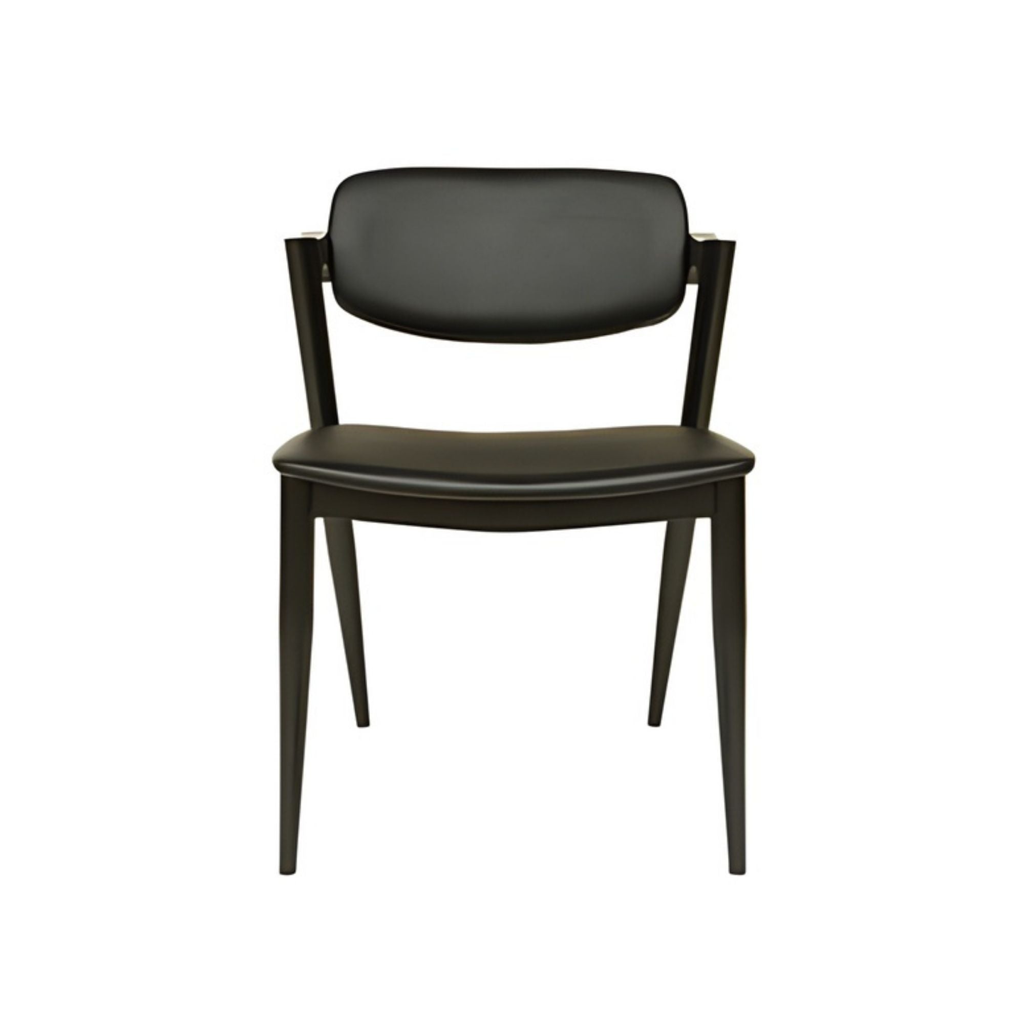 Brera Collection Metal Frame Dining Chair in Black (Set of 2)