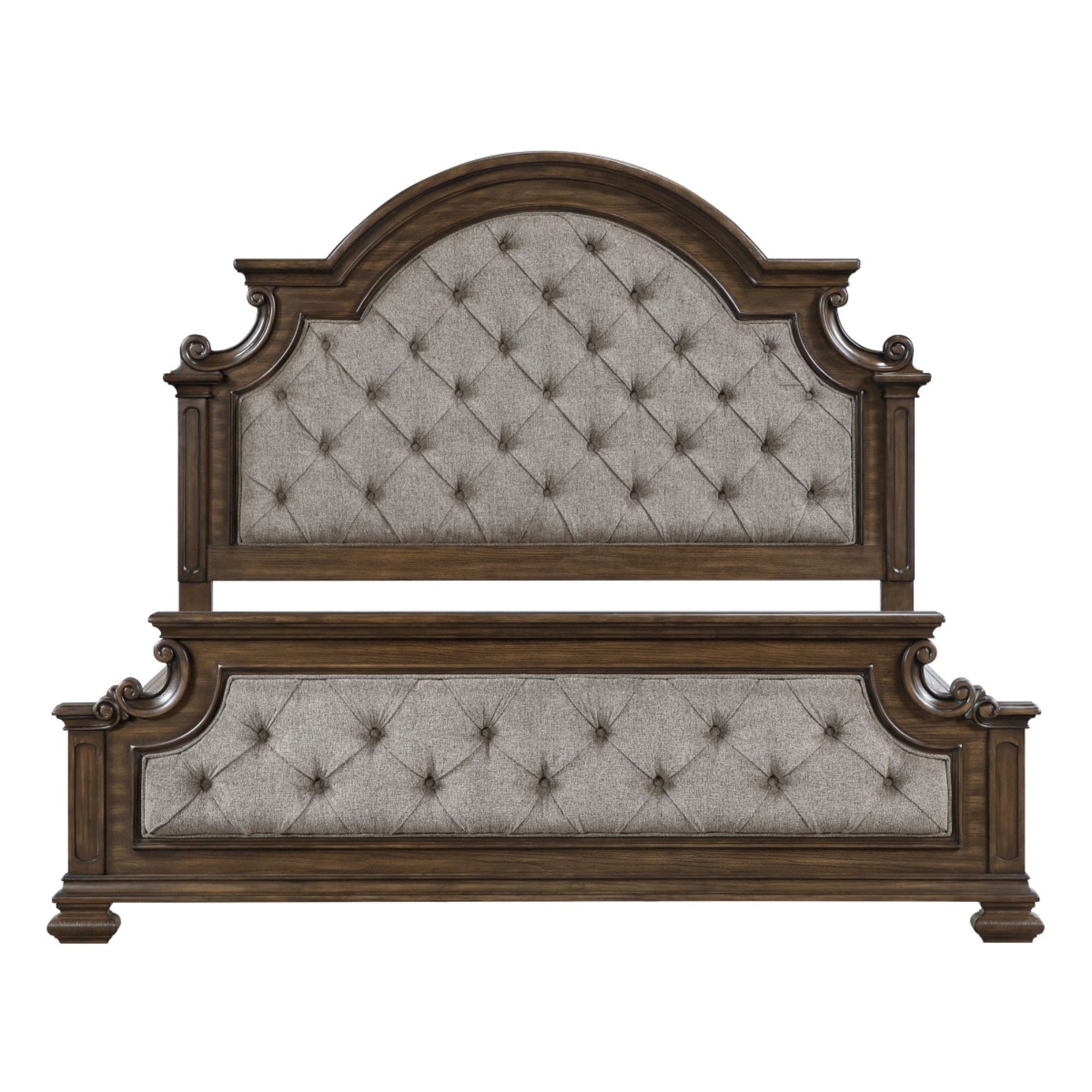 MAZ Buckingham Bed with a modern wooden frame and comfortable headboard, shown in a stylish bedroom setting.