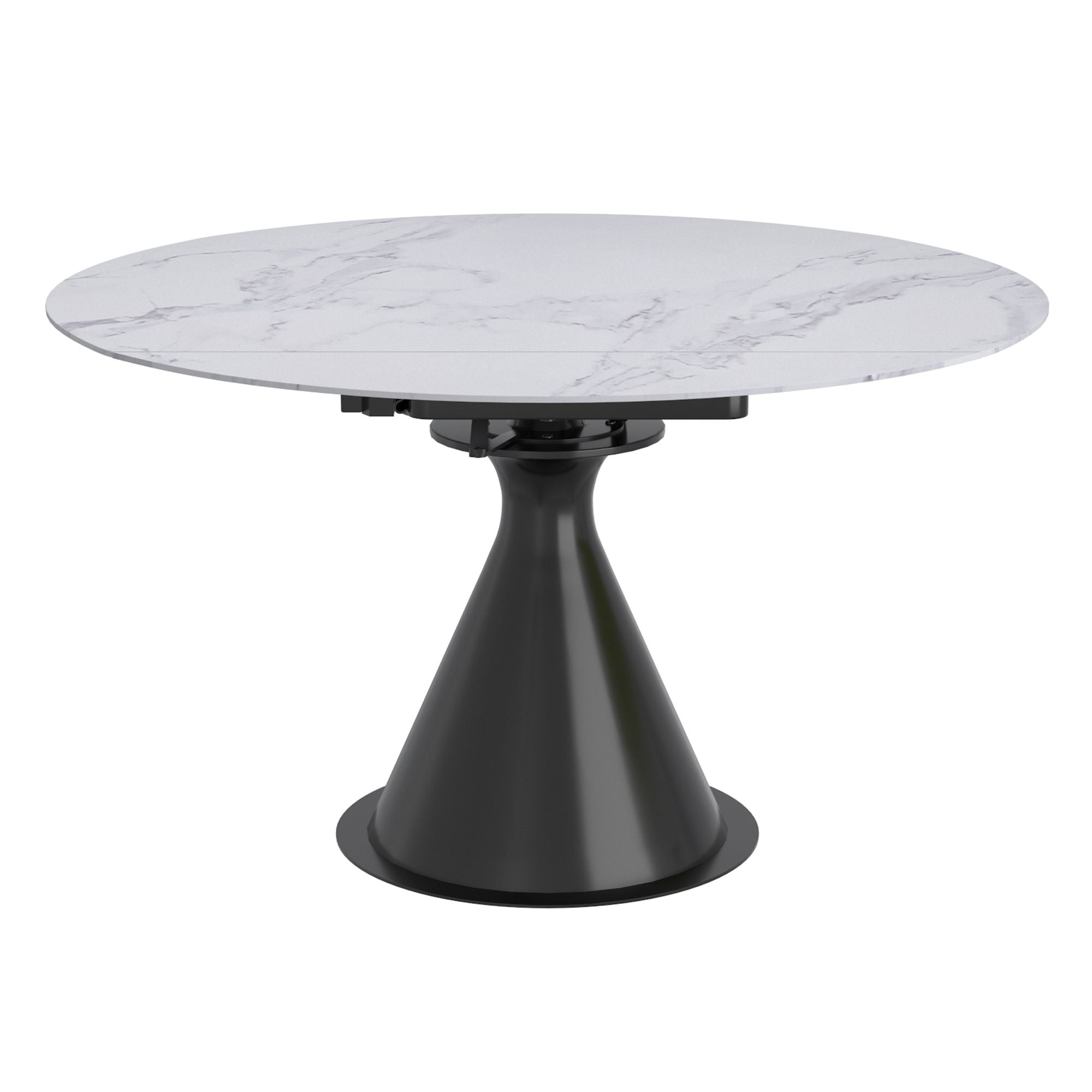 Calisto 51" Round Extension Dining Table White