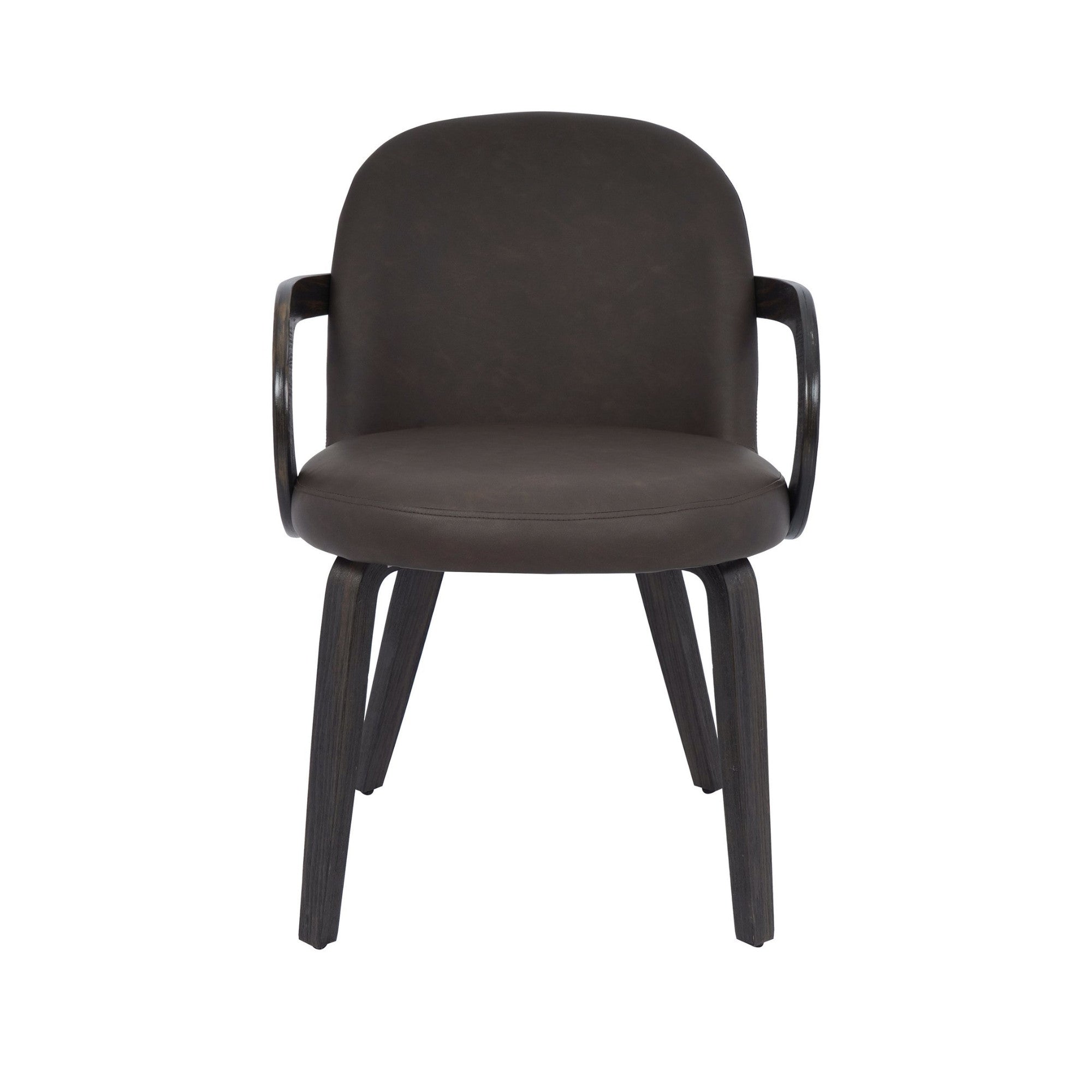 Celest Dining Chair in Brown and Dark Walnut (Set of 2)