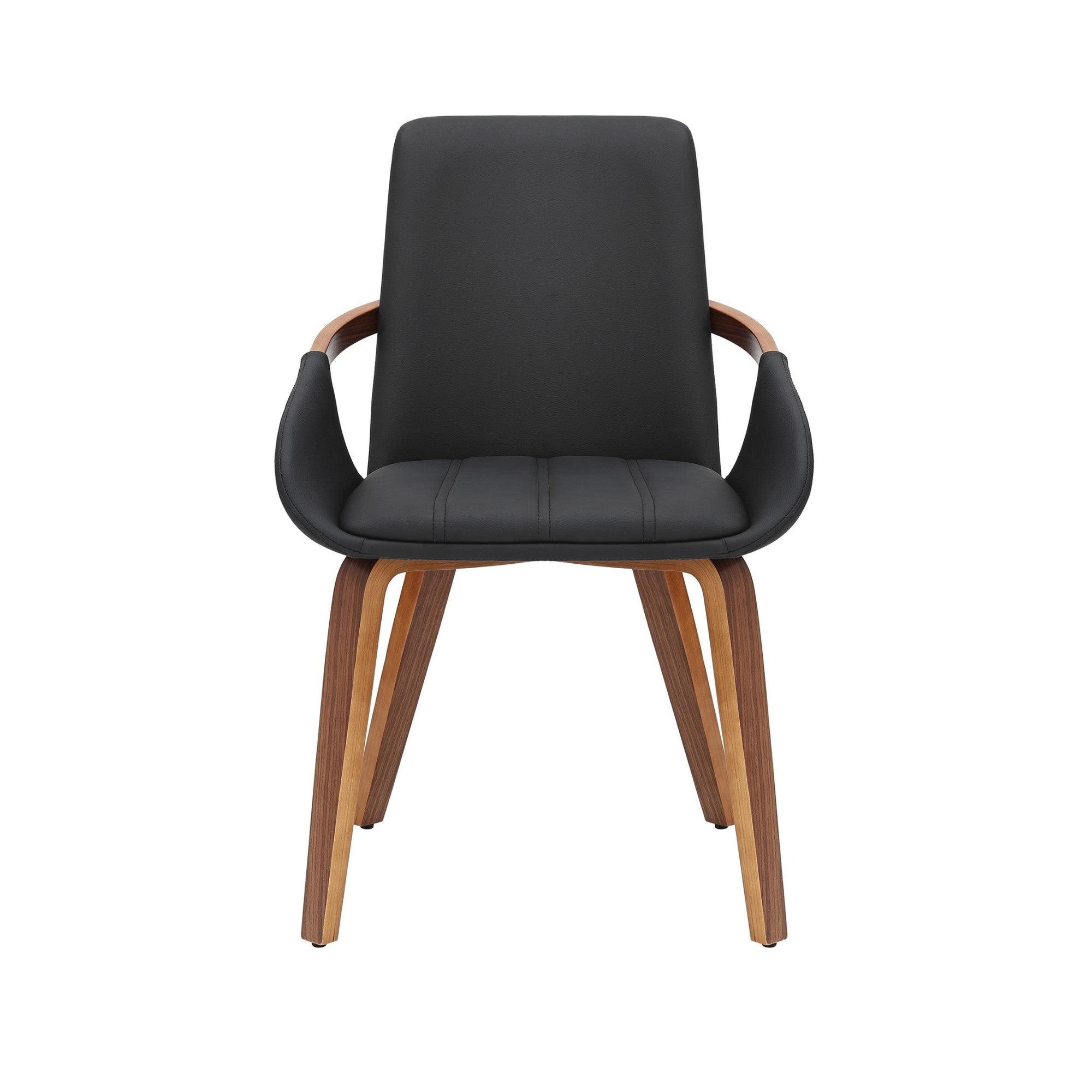 Caspian Mid-Century Modern Dining Chair in Black (Set of 2)