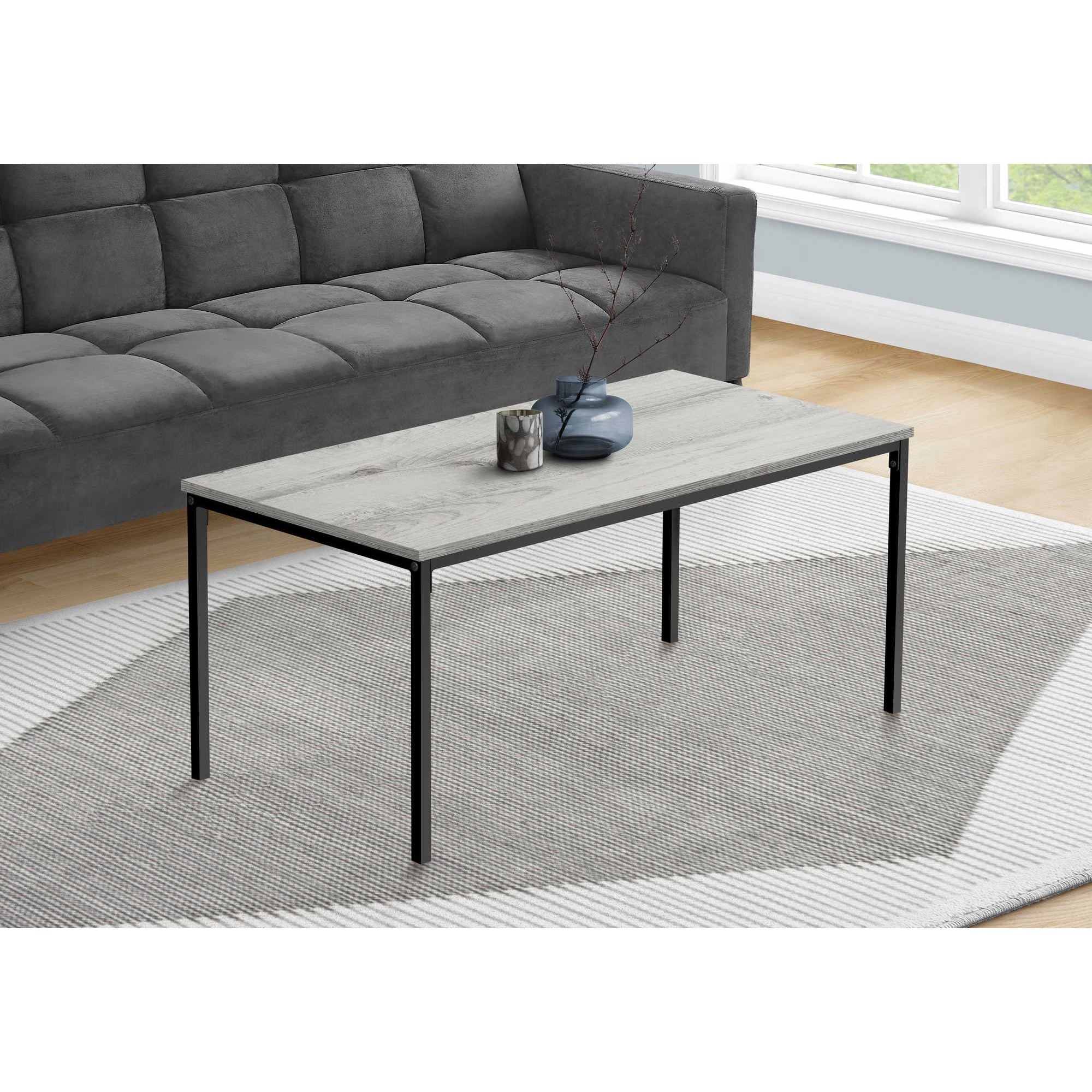 Grey Cavaro coffee table by Monarch Specialties featuring a modern design and sleek finish.