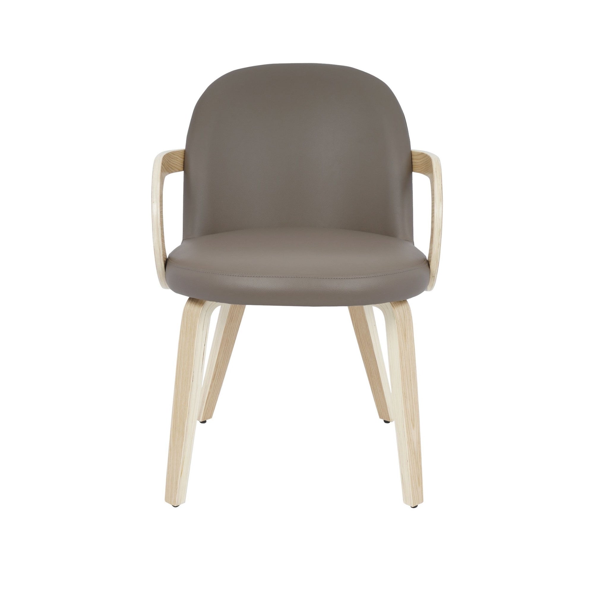 Celest Dining Chair in Dark Taupe and Natural (Set of 2)