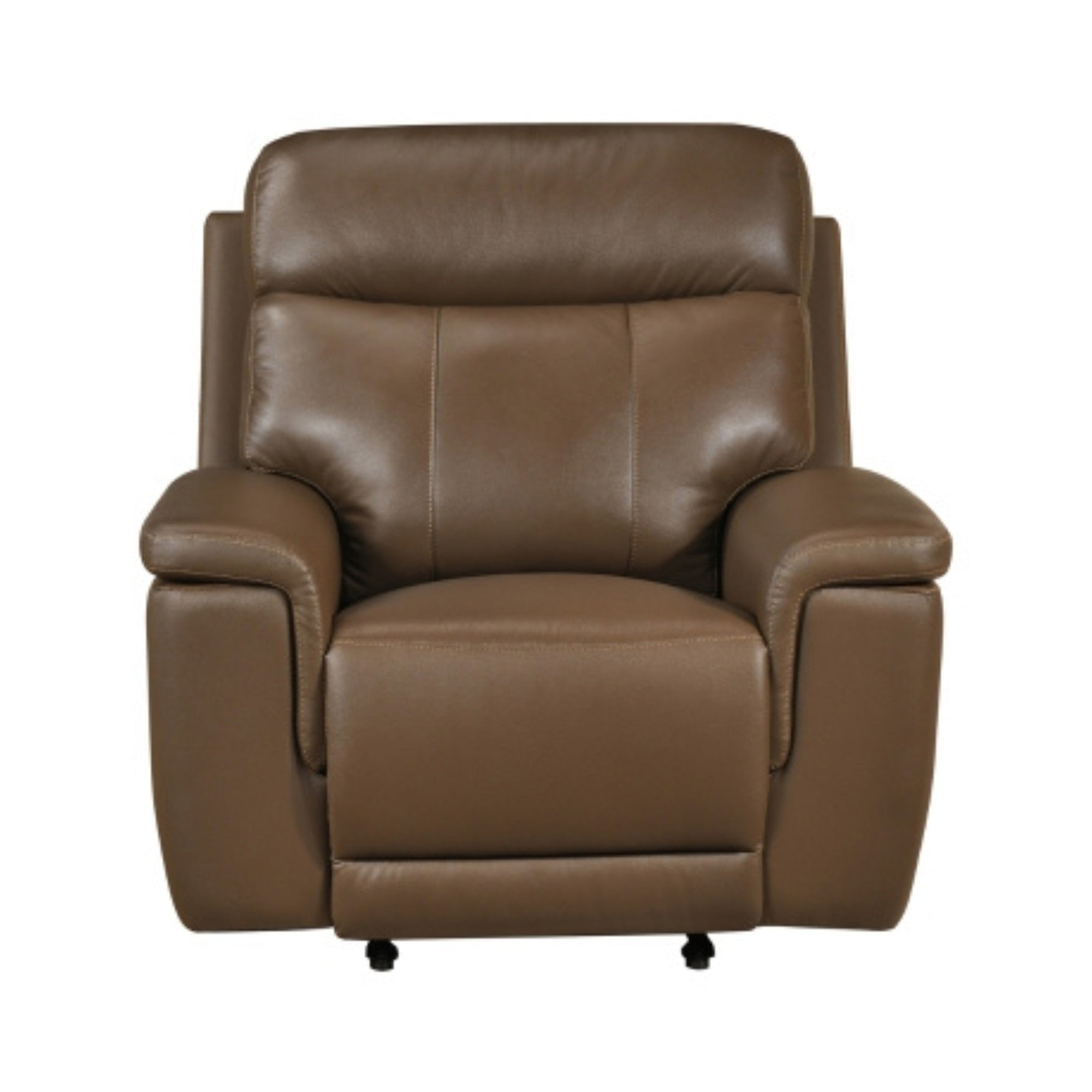 Celestia Leather Power Glider Reclining Chair Brown