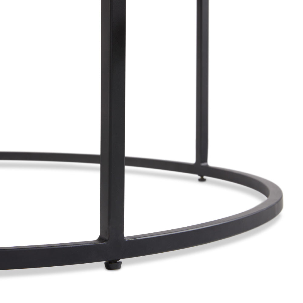Celine Marble Nesting Coffee Table - Black.