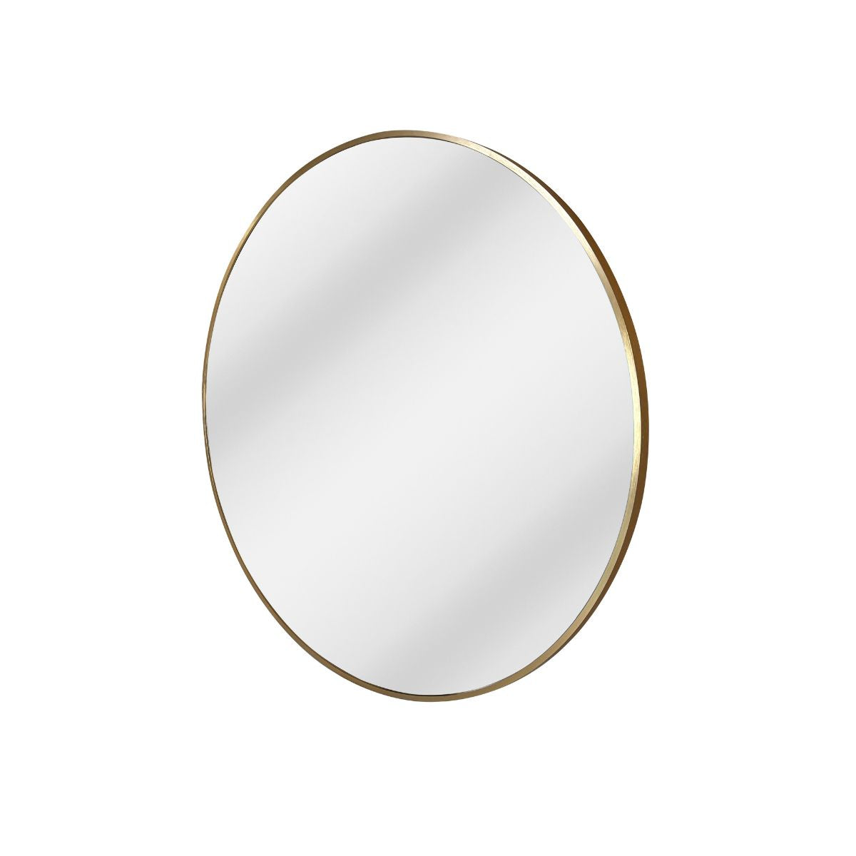 Charlotte Round Wall Mirror: Gold Frame.