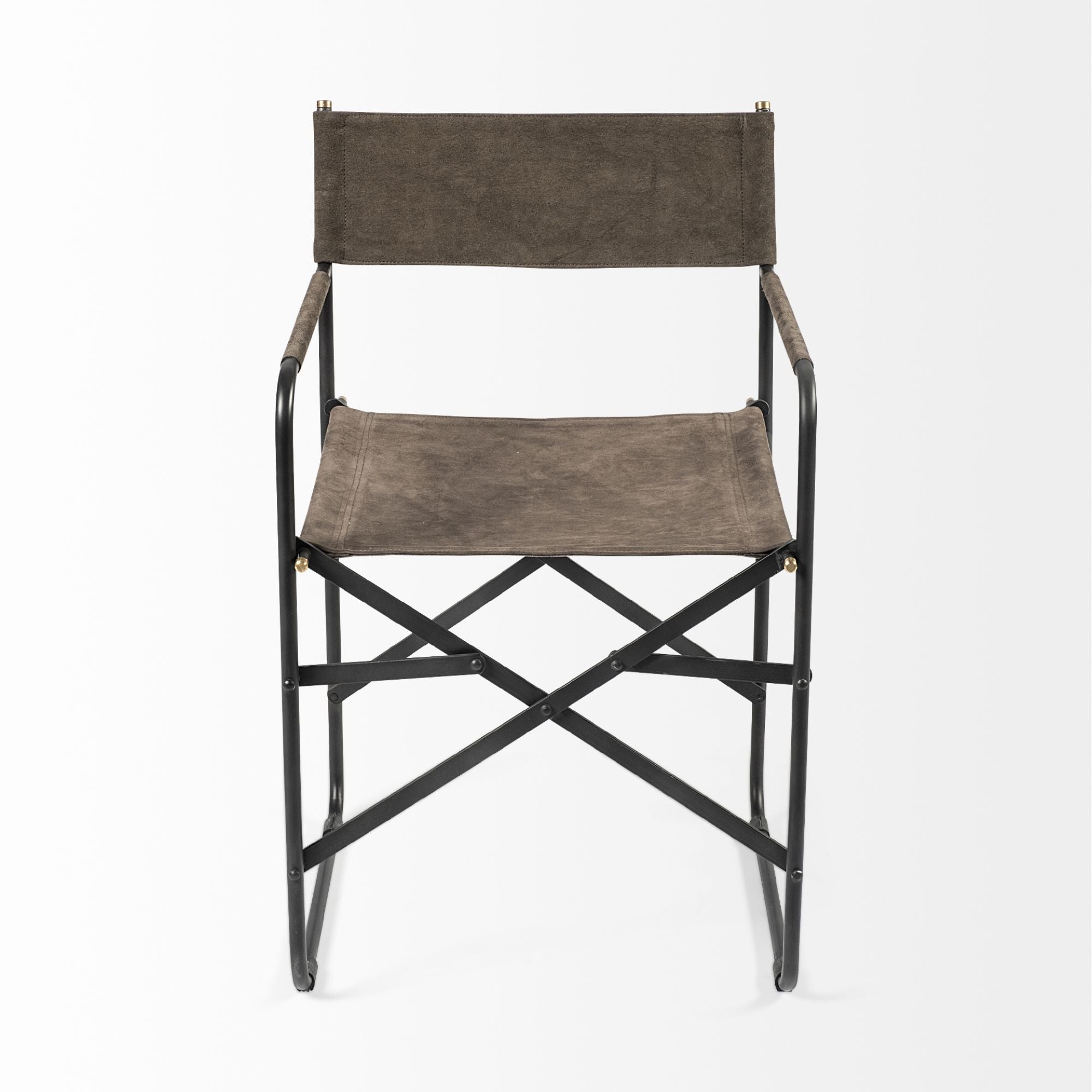 Mercana Direttore Dining Chair in Brown/Gray Suede | CastleUp Experience Centre Online Furniture