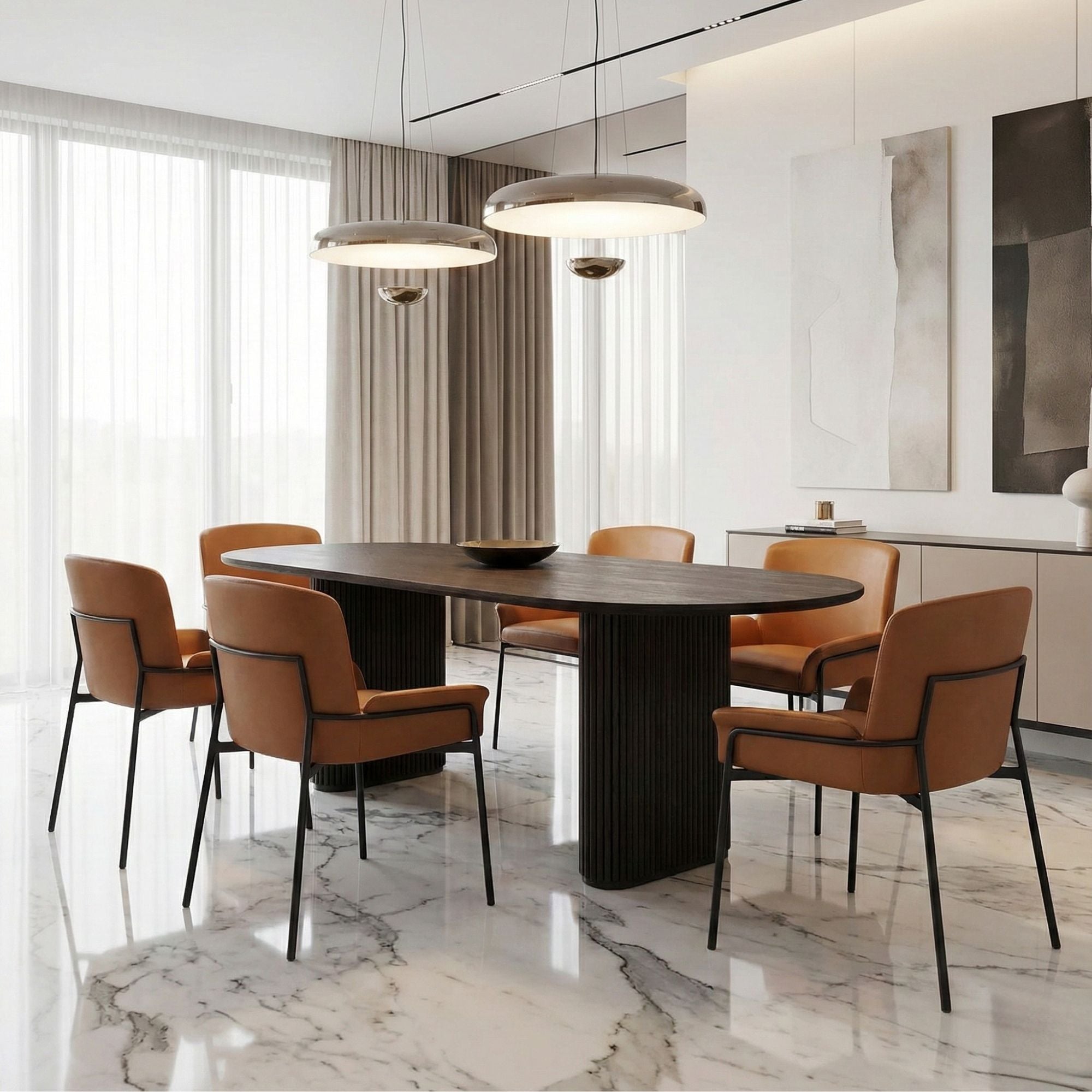 Welsh & Bublin 7 PC Dining Table Set | CastleUp Experience Centre