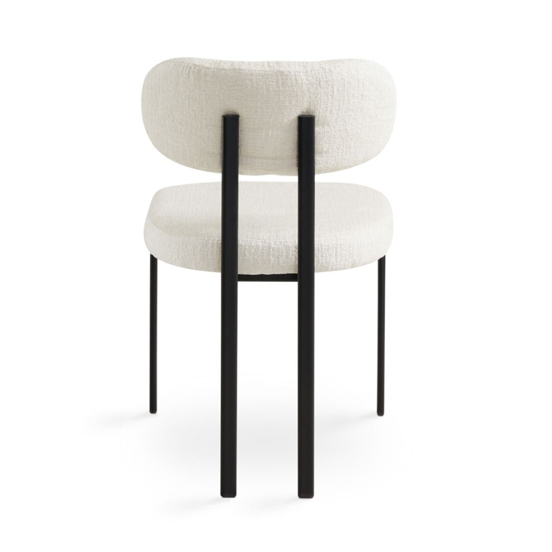 Ezra Dining Chair in Cream.