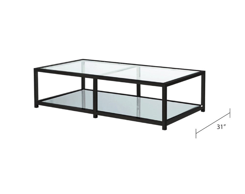 Fabian Black Coffee Table - Rectangular.