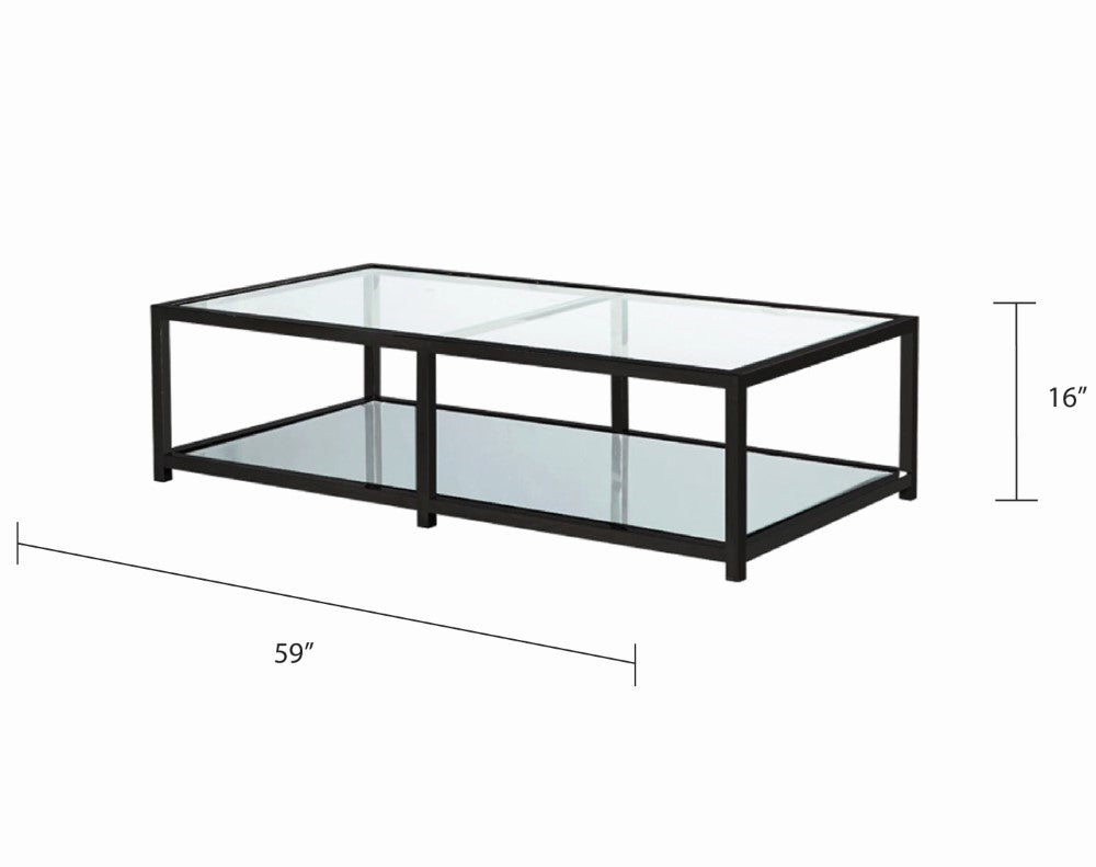 Fabian Black Coffee Table - Rectangular.