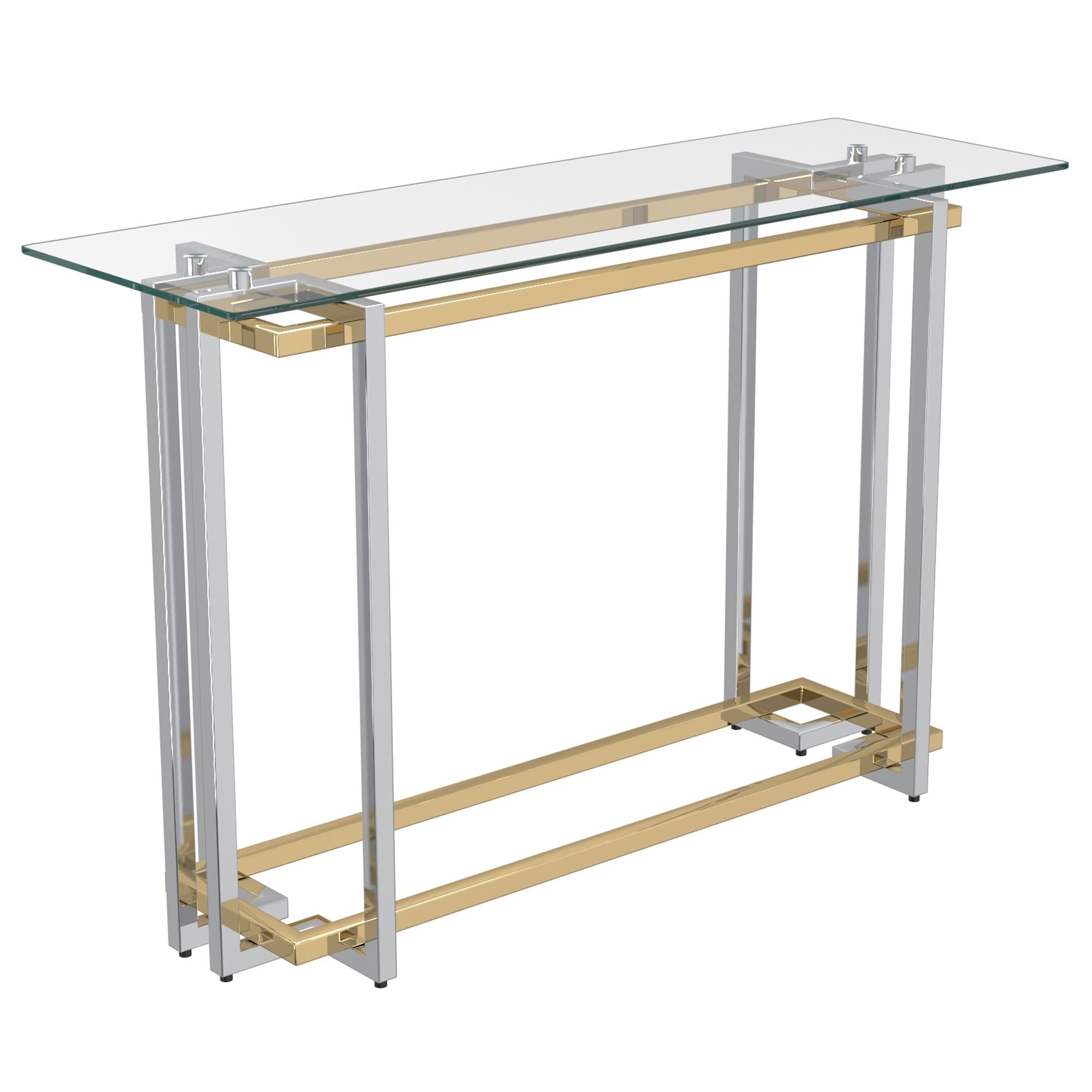 Florina Console Table, 47.25" – Silver & Gold | CastleUp Experience Centre Online Furniture