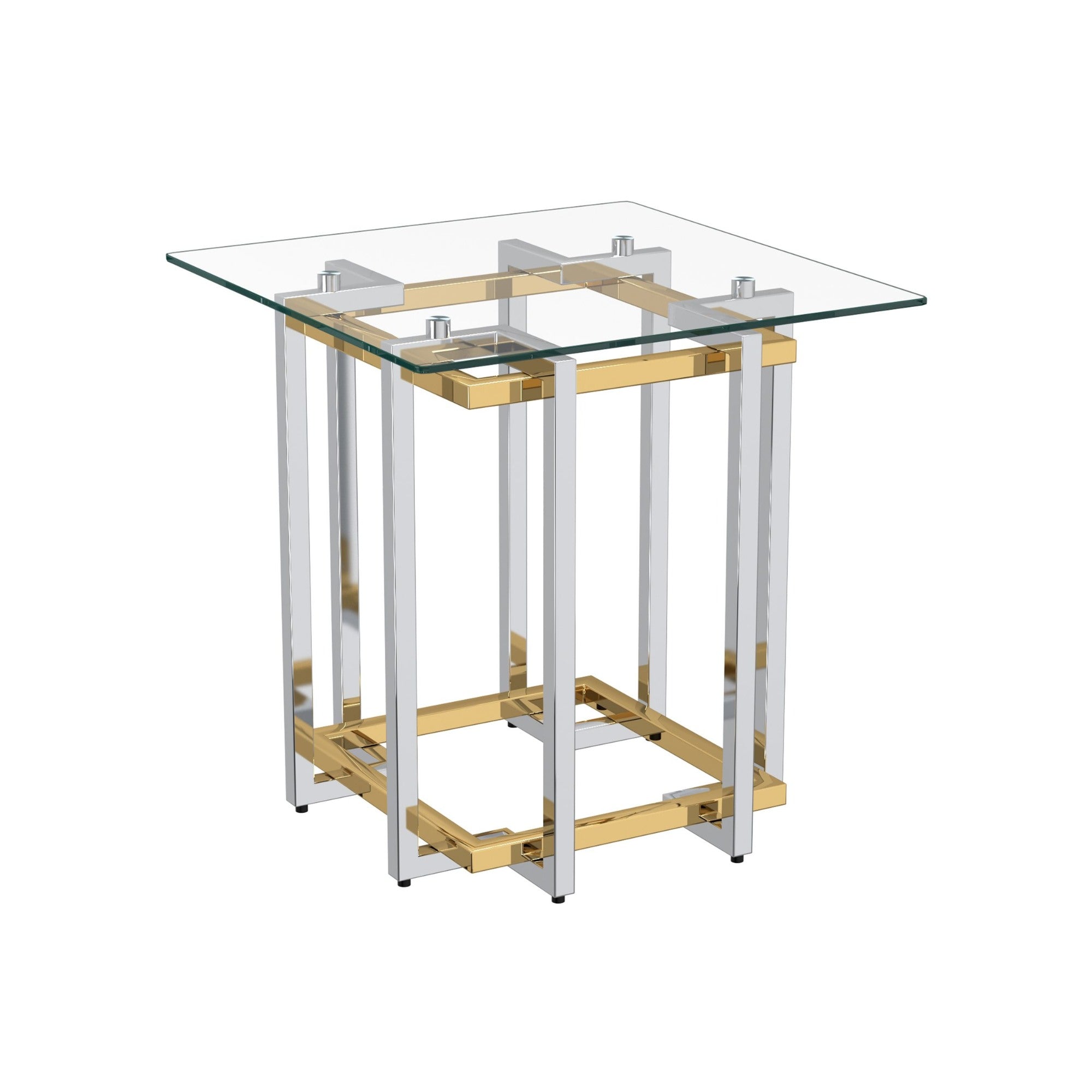 Florina Accent Table in Silver and Gold | CastleUp Experience Centre Online Furniture