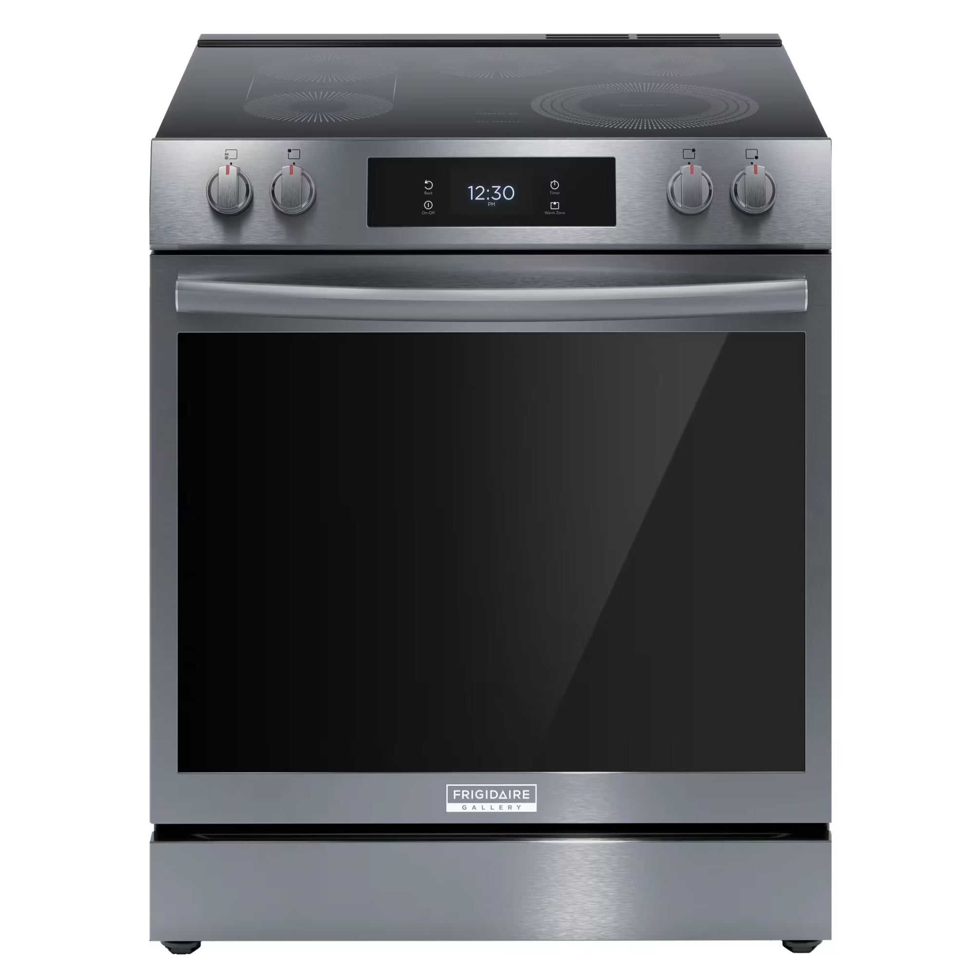 Frigidaire Gallery GCFE306CBD 30-Inch Front-Control Electric Range Black Stainless Steel